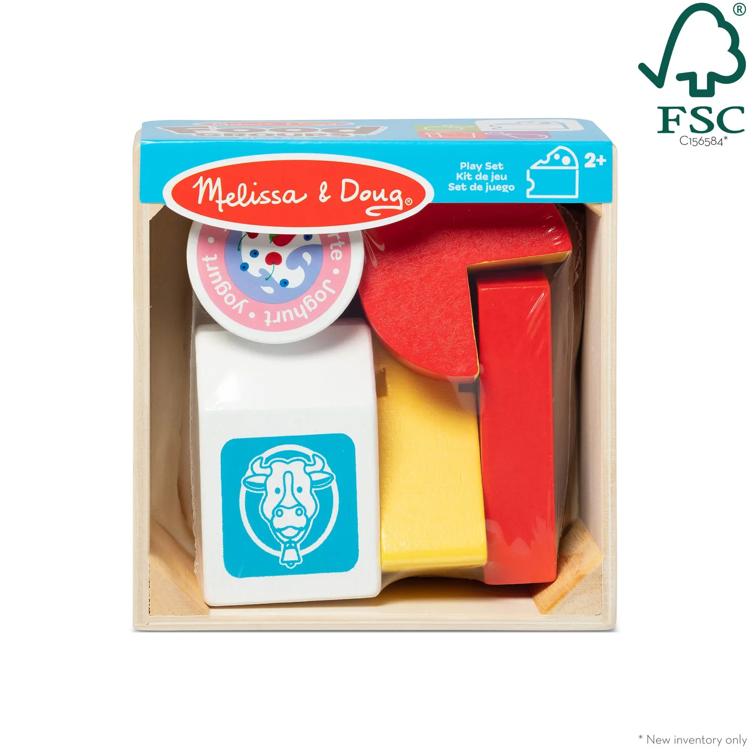 Melissa & Doug Food Groups Dairy Spiellebensmittel Holz Milchprodukte