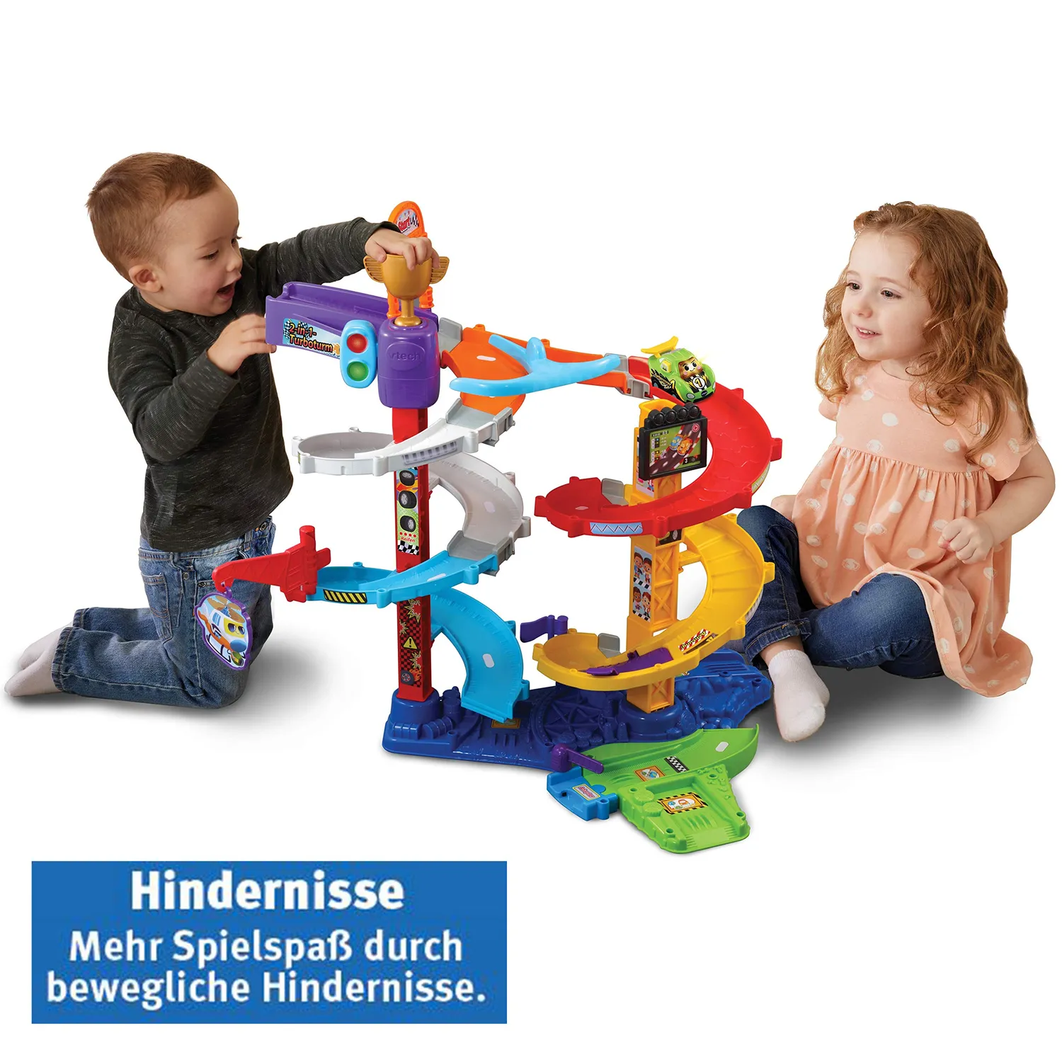 VTech Tut Tut Baby Flitzer 2-in-1 Turboturm Spielset mit Auto
