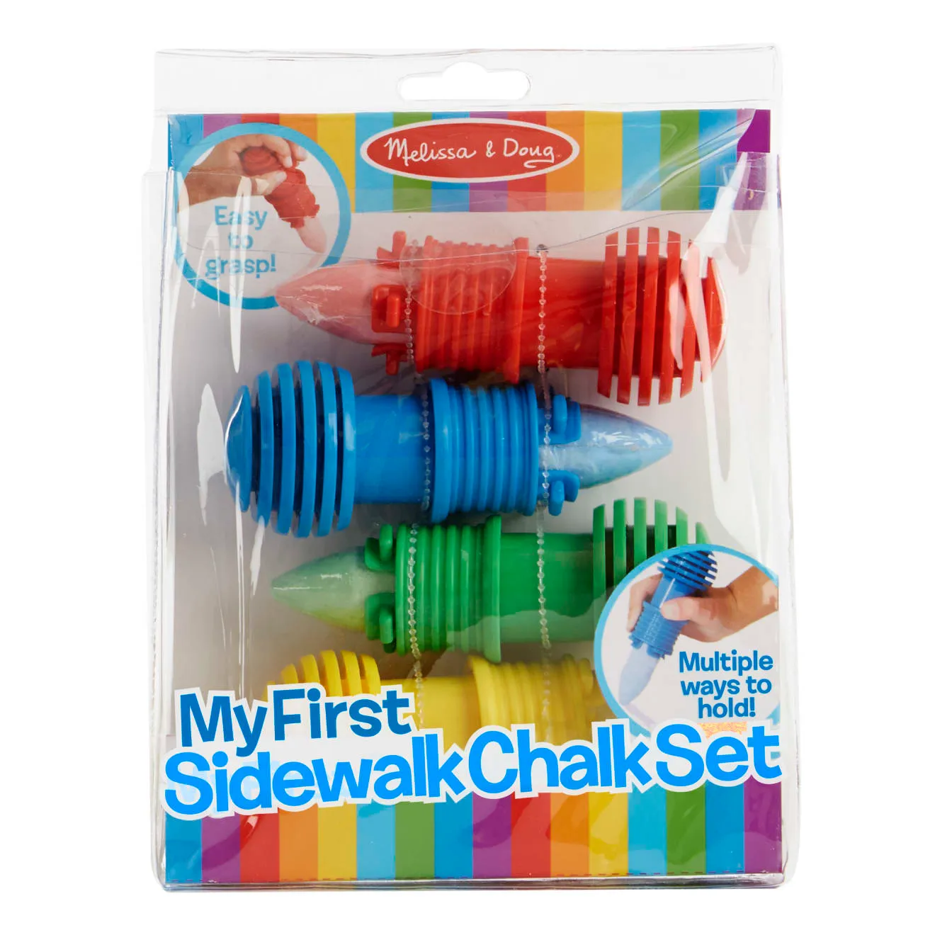 Melissa & Doug My First Sidewalk Chalk Set Straßenkreide 4 Farben mit Halter