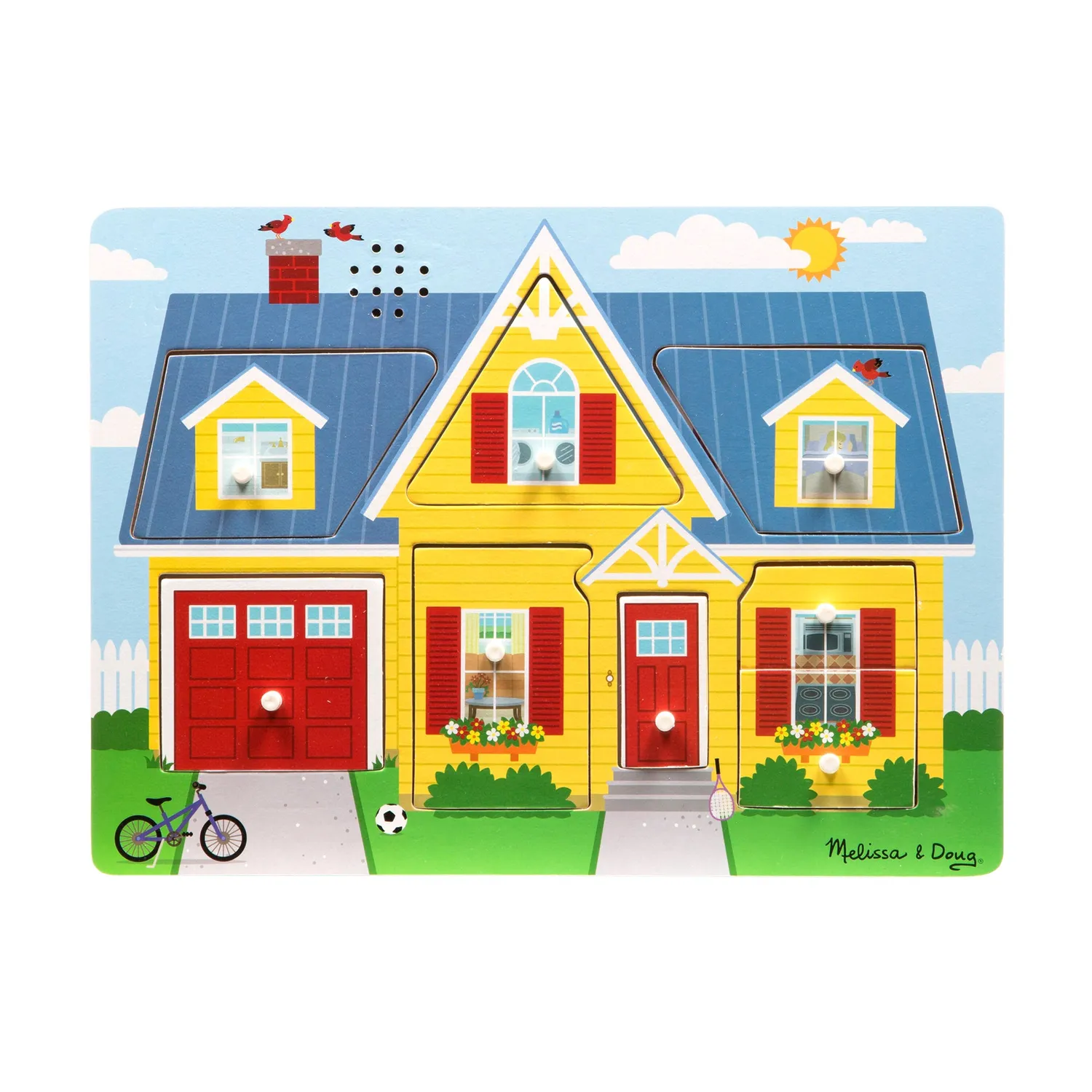 Melissa & Doug Around the House Soundpuzzle Holz 8-tlg