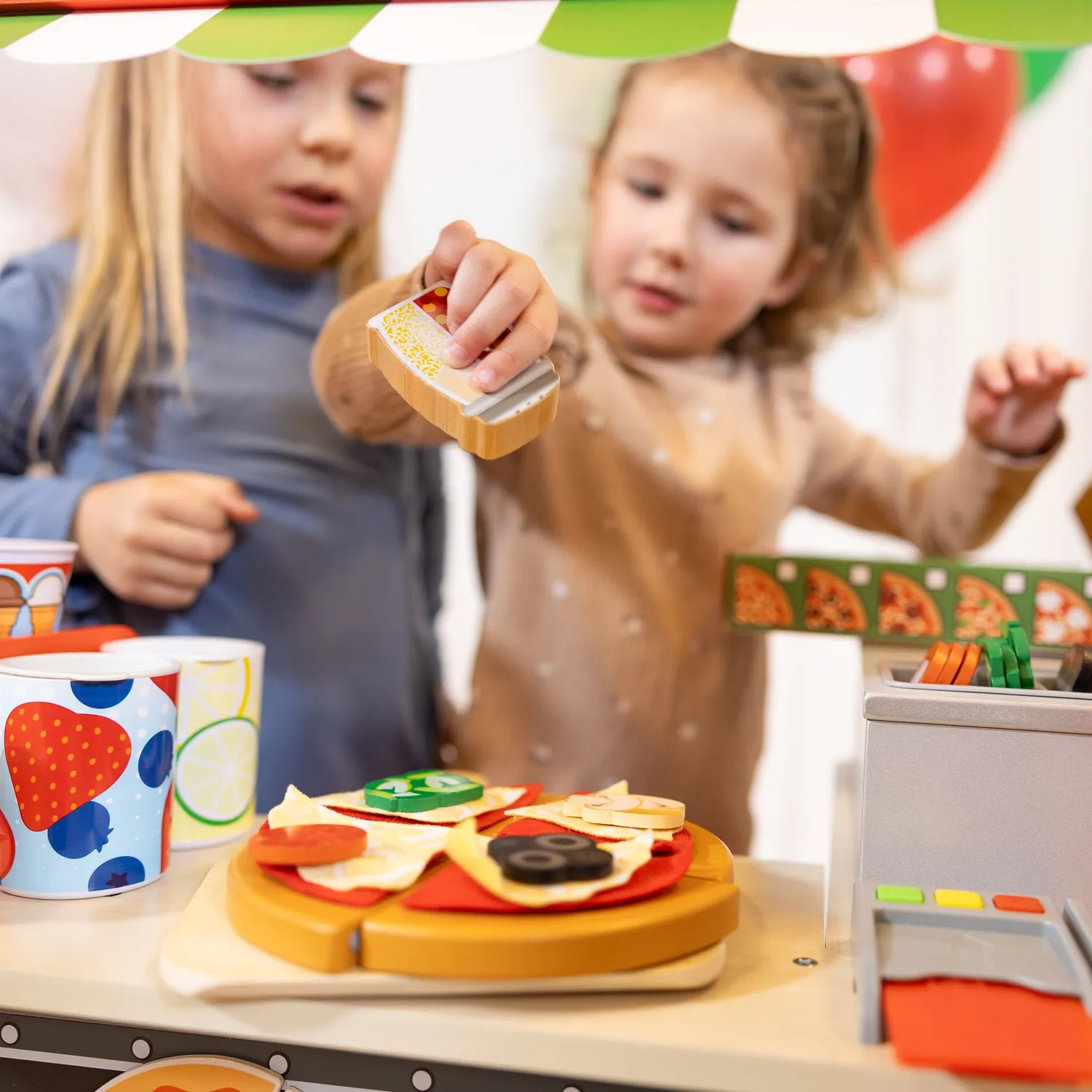 Melissa & Doug Pizza Food Truck Spielcenter Holz Ofen