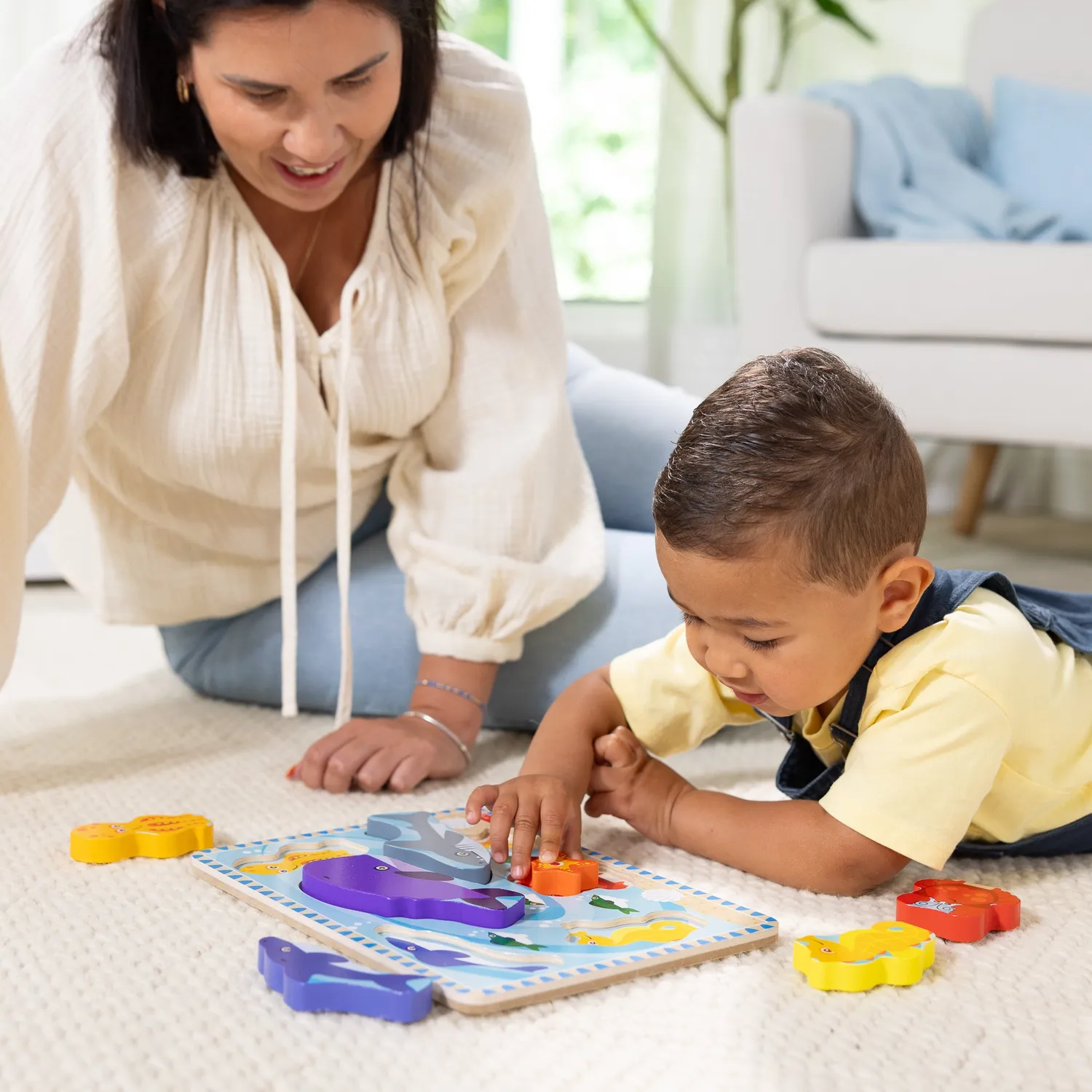 Melissa & Doug Sea Creatures Holzpuzzle 7 Teile Meer