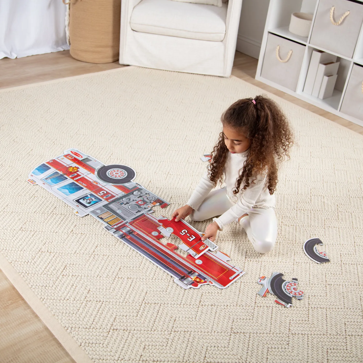 Melissa & Doug Giant Fire Truck Bodenpuzzle 24 Teile XXL