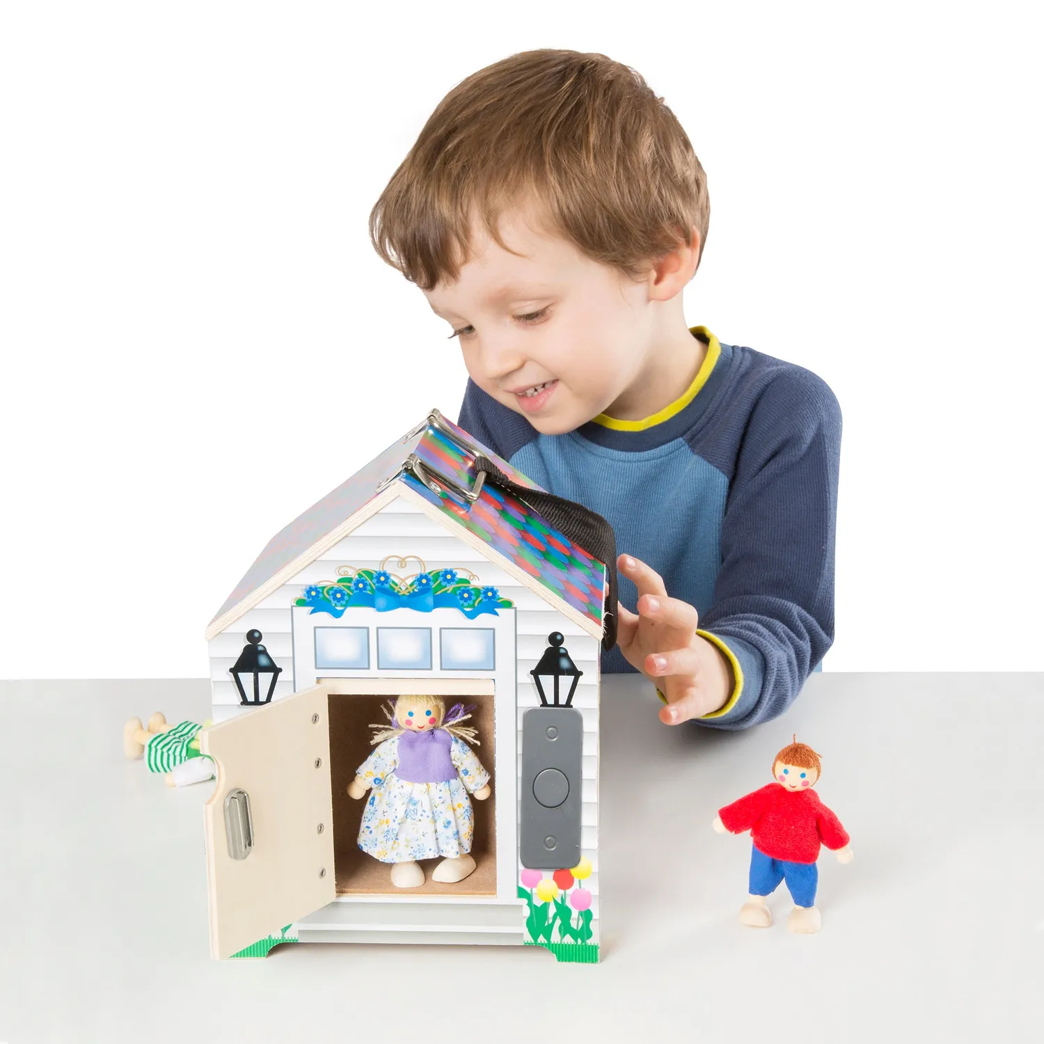 Melissa & Doug Doorbell House Holzspielzeug Schlösser