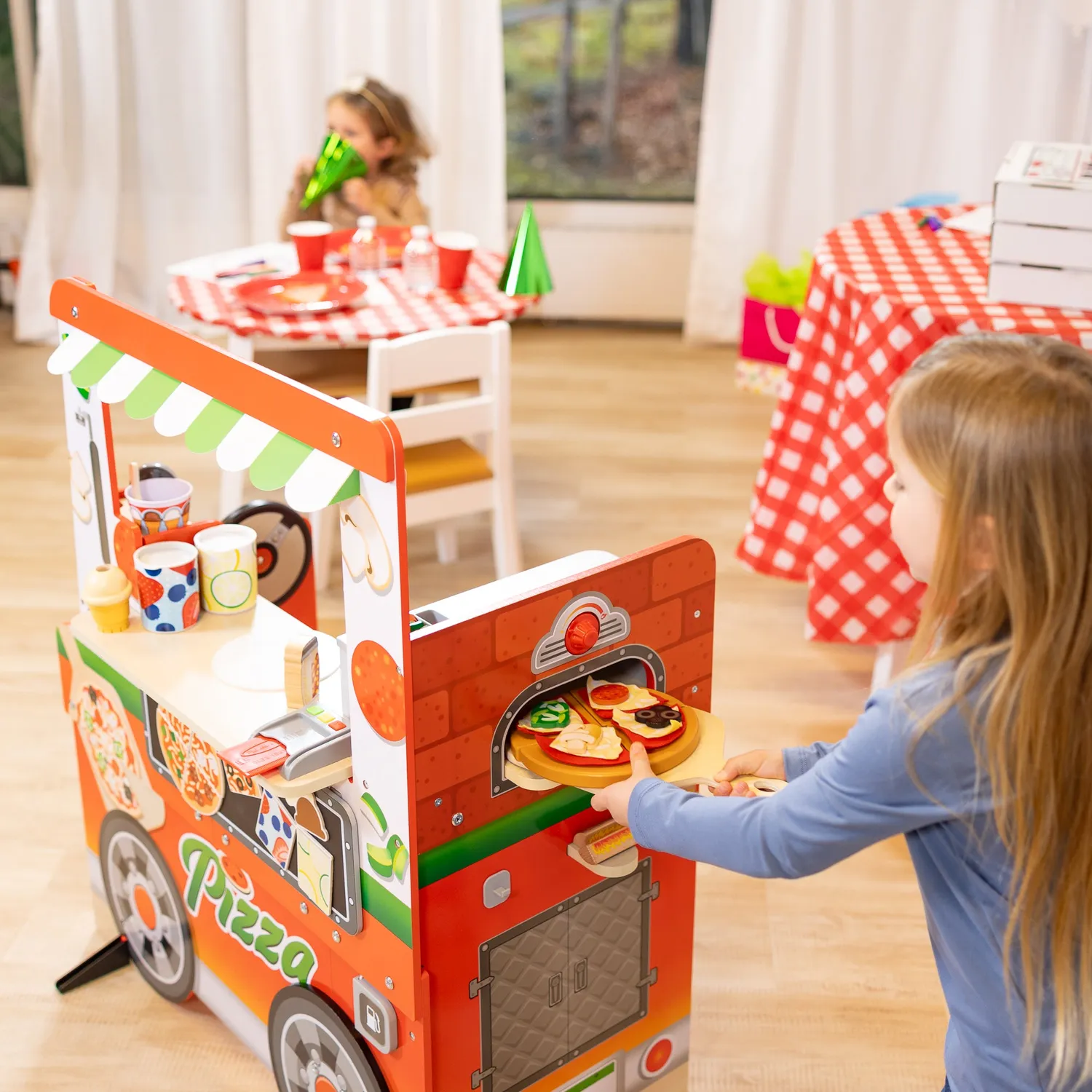 Melissa & Doug Pizza Food Truck Spielcenter Holz Ofen