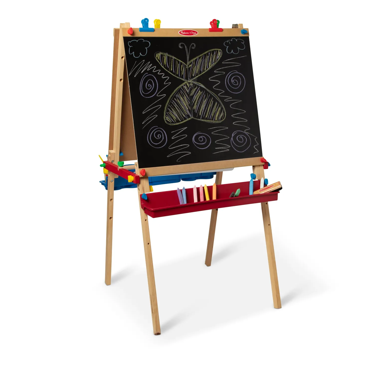 Melissa & Doug Deluxe Staffelei Holz Geschenkset mit Zubehör verstellbar
