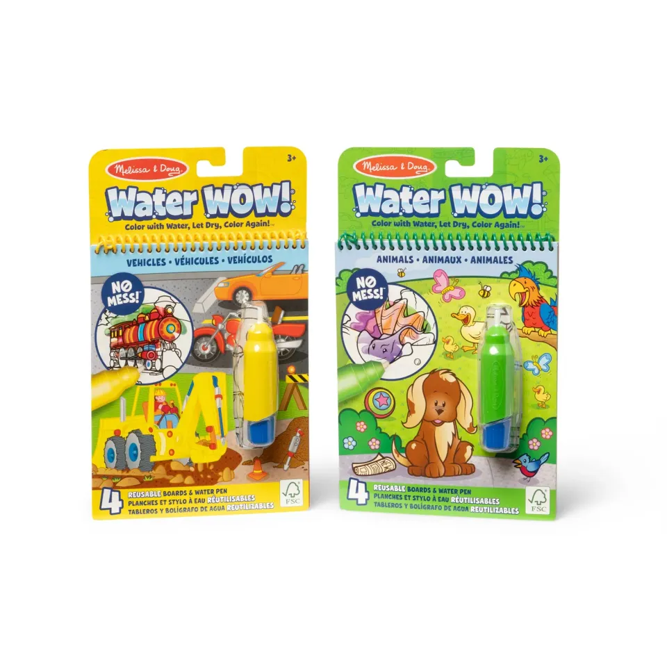 Melissa & Doug Water WOW Tiere Fahrzeuge Malbuch 2er-Set