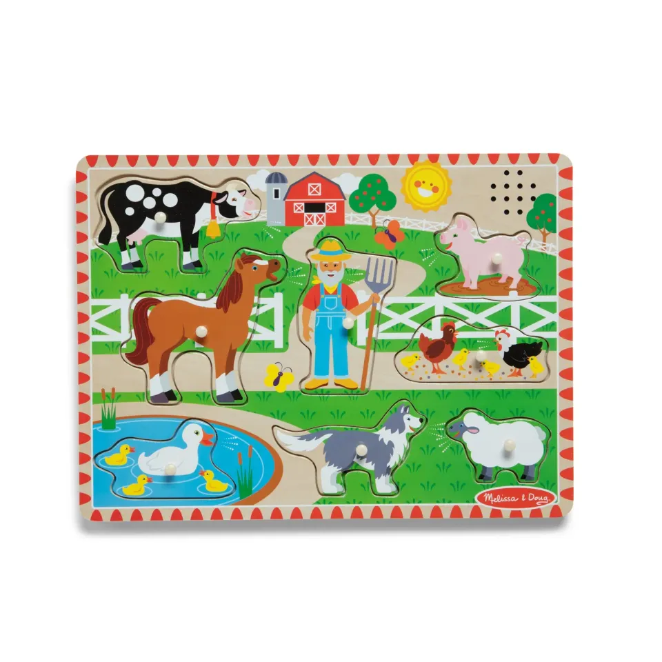 Melissa & Doug Old MacDonald Soundpuzzle Holz 8 Teile