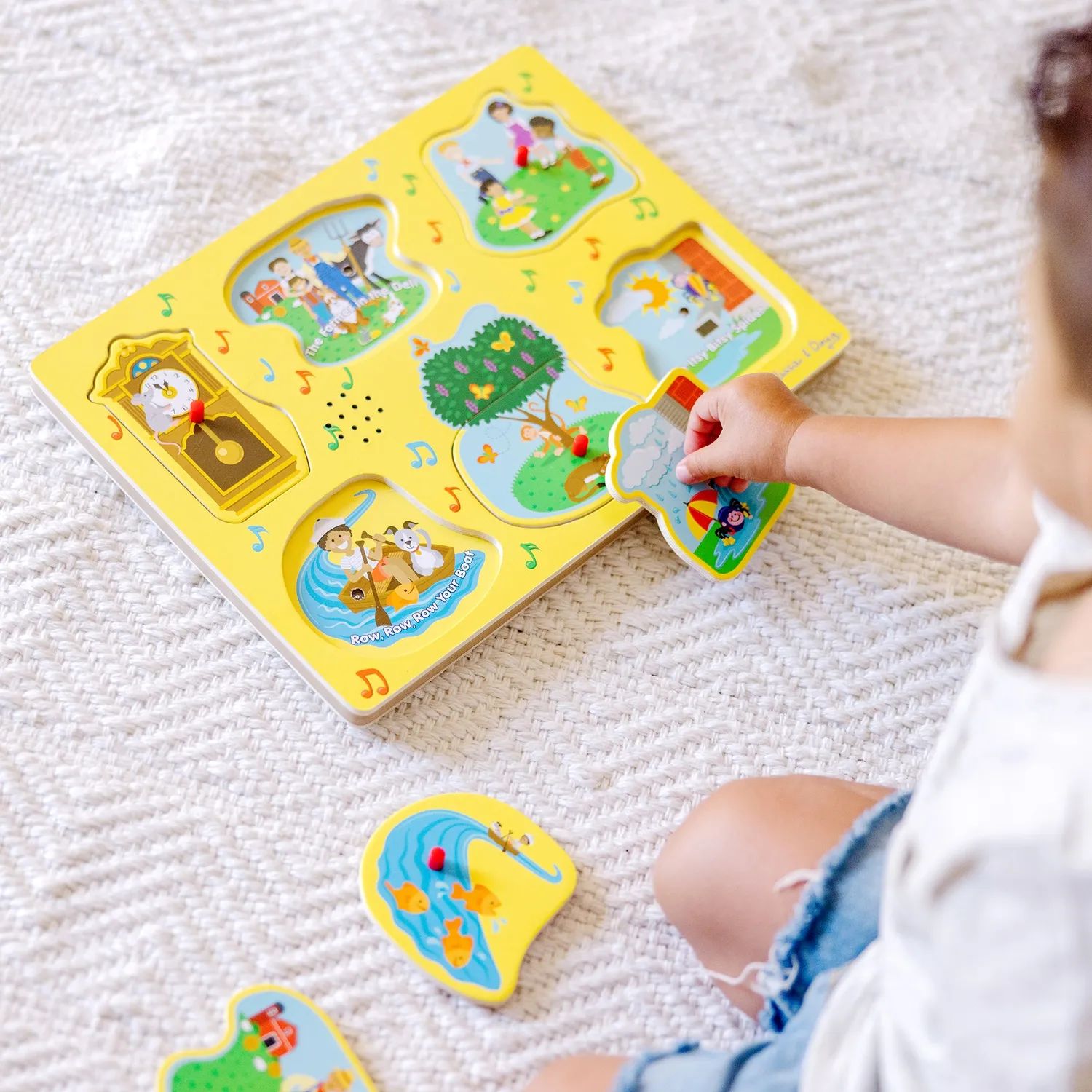 Melissa & Doug Nursery Rhymes 1 Soundpuzzle Holz 6 Teile mit Musik