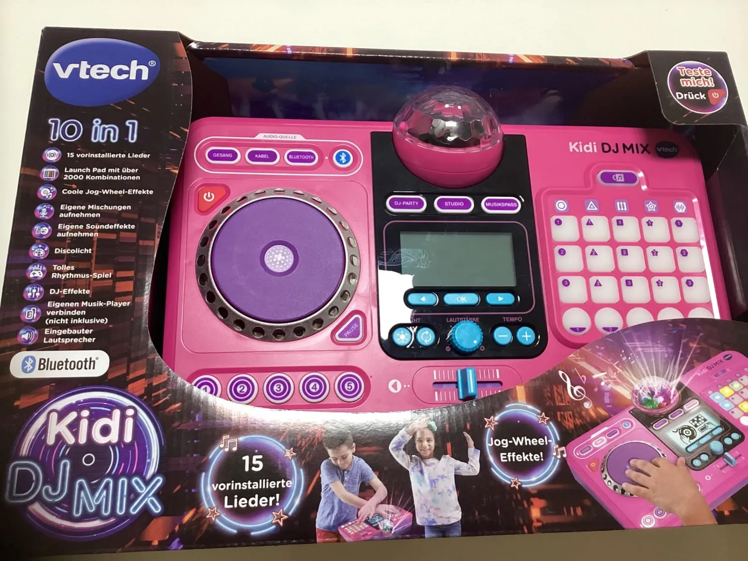 VTech Kidi DJ Mix Mischpult schwarz mit Bluetooth 6-12 Jahre