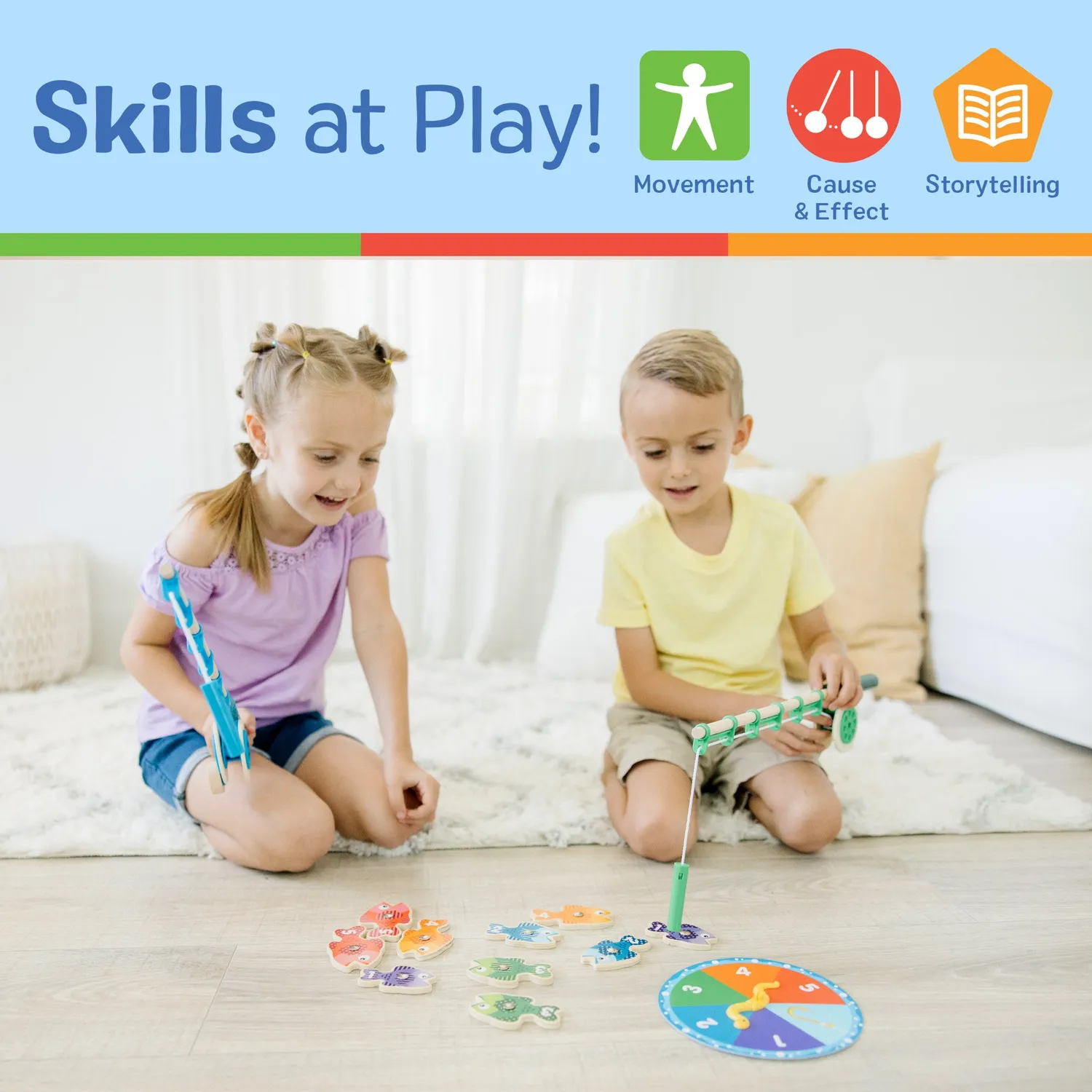Melissa & Doug Catch Count Angelspiel Holz Magnet Fische