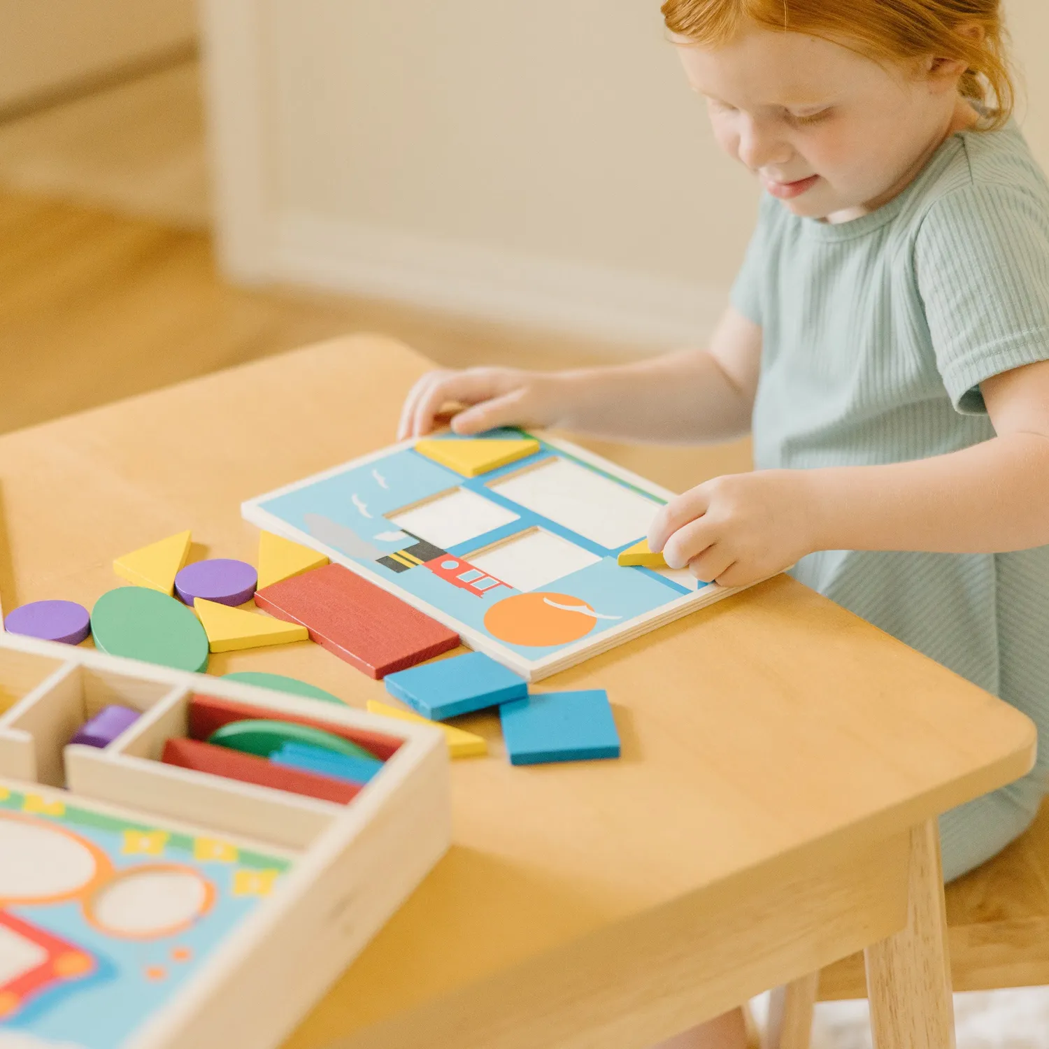 Melissa & Doug Beginner Pattern Blocks Legespiel Holz