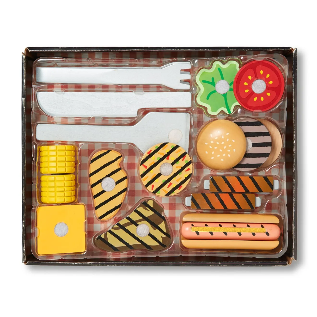 Melissa & Doug Grill & Serve BBQ Grillset Holz 20-teilig