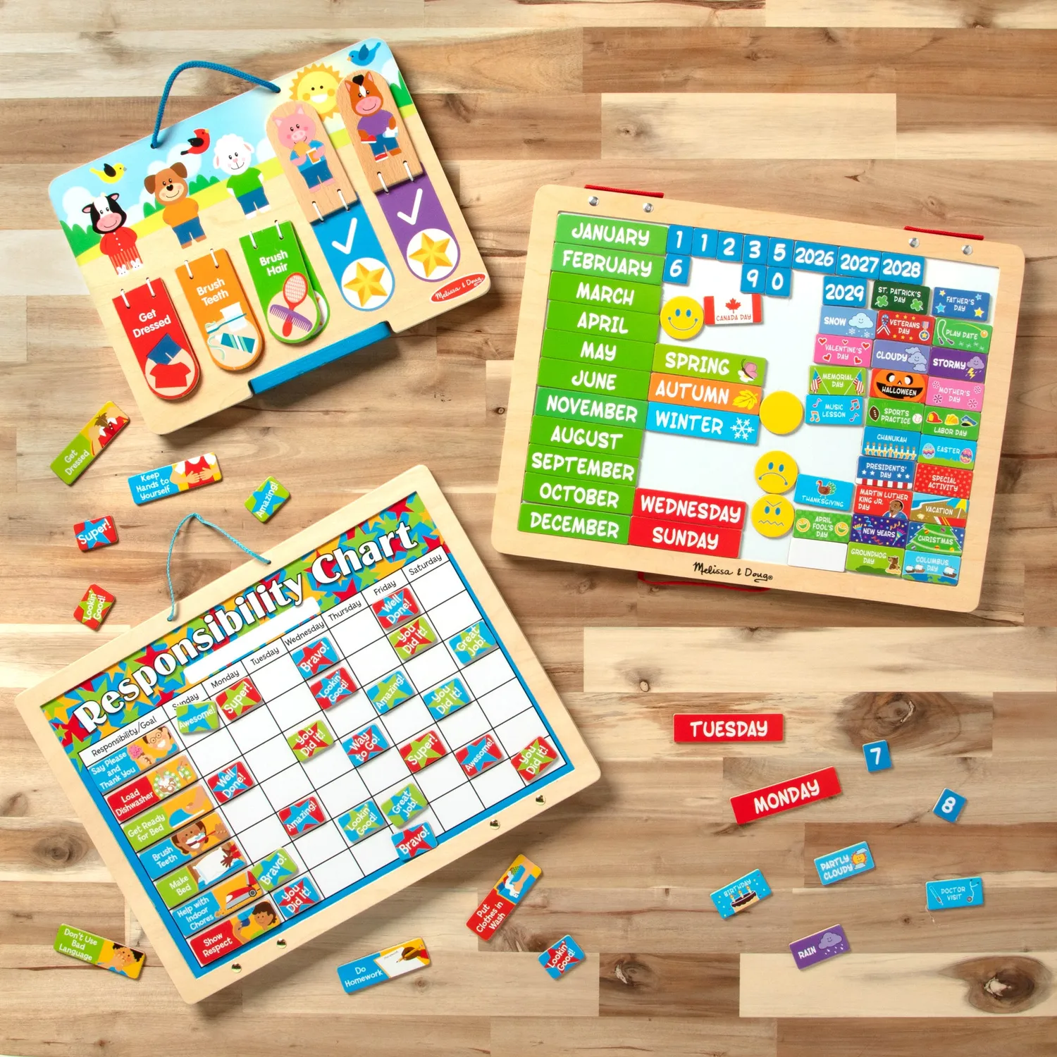 Melissa & Doug Daily Routine Responsibility Bundle Lernspiel 3-teilig