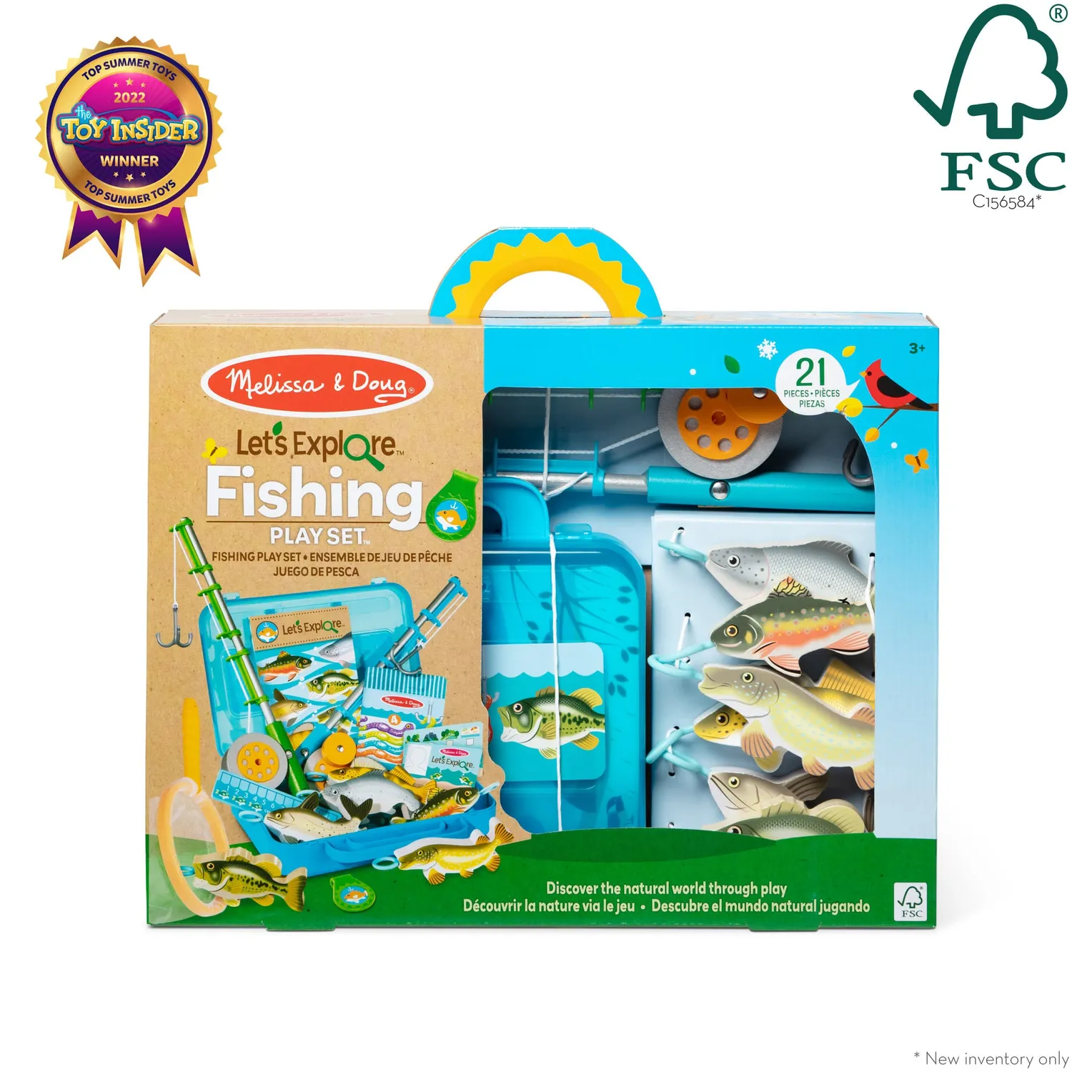 Melissa & Doug Let's Explore Angelspiel Holz 21-tlg Fische