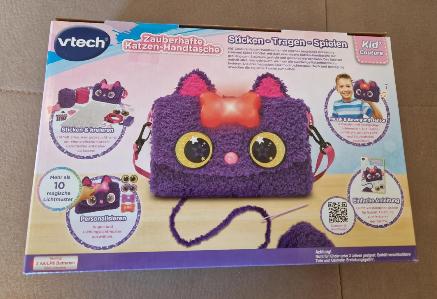 VTech Kid'Couture Einhorn-Handtasche DIY-Stickset mit Licht