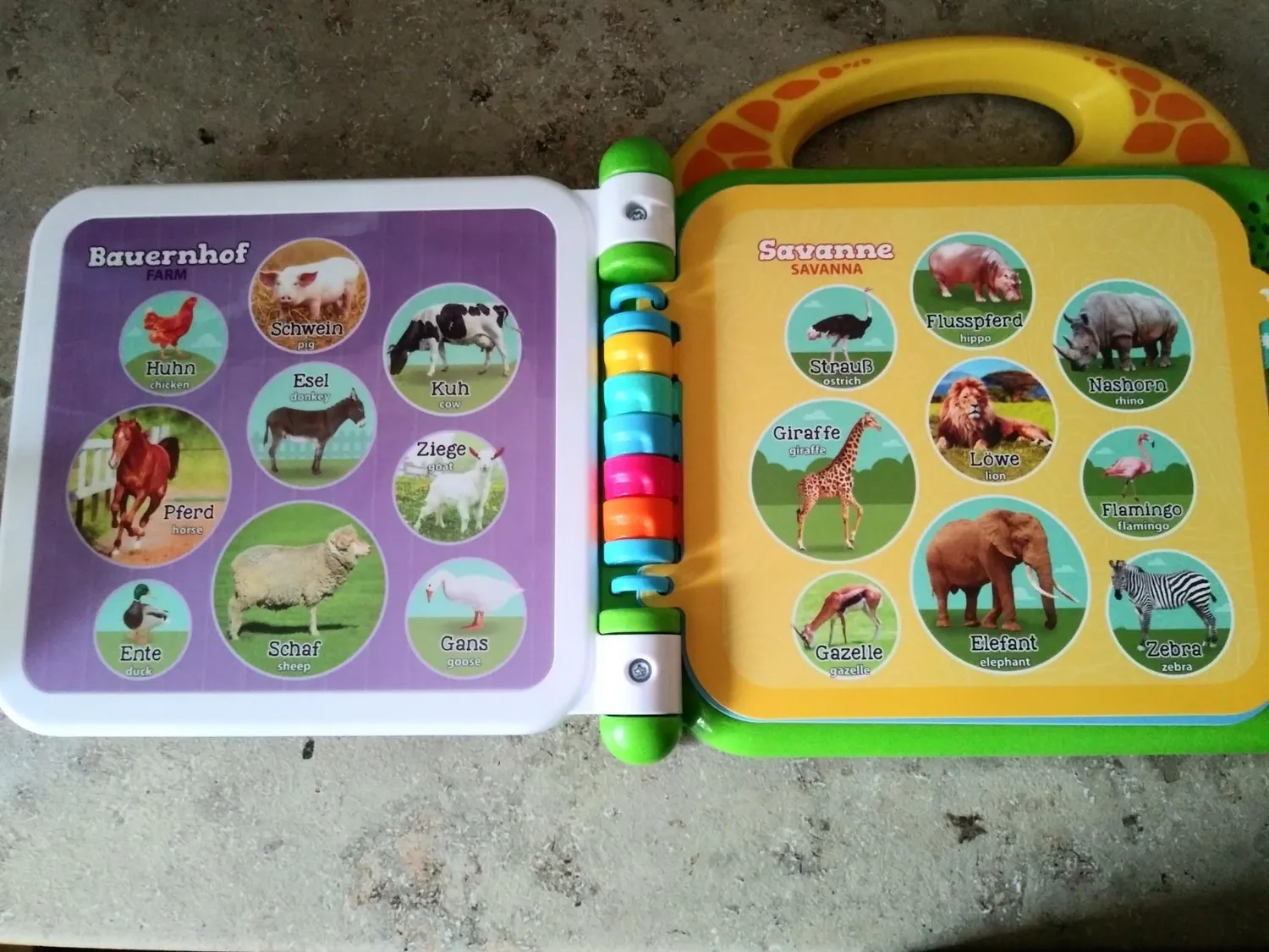 VTech Mein 100-Wörter-Buch Tiere 80-609544 Bilderbuch zweisprachig