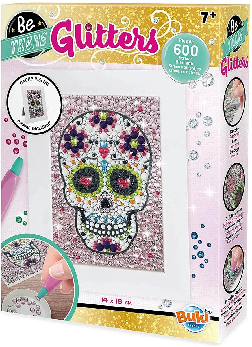 Buki Be Teens Glitters Totenkopf Diamond Painting Rahmen
