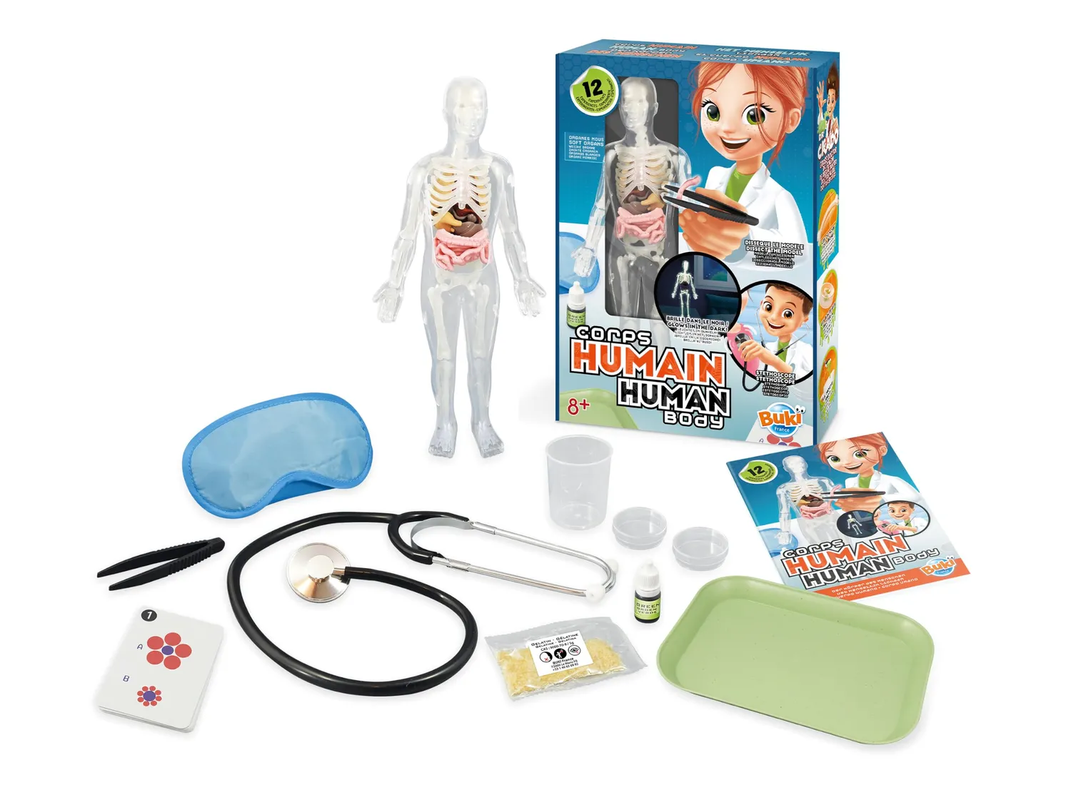 Buki 2163 Der menschliche Körper Anatomie-Set mit Stethoskop