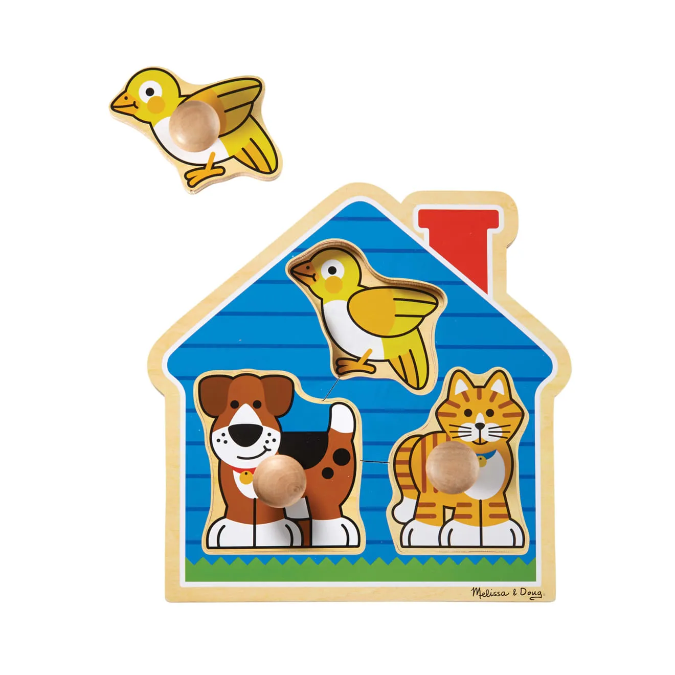 Melissa & Doug House Pets Holzpuzzle 3 Teile Baby