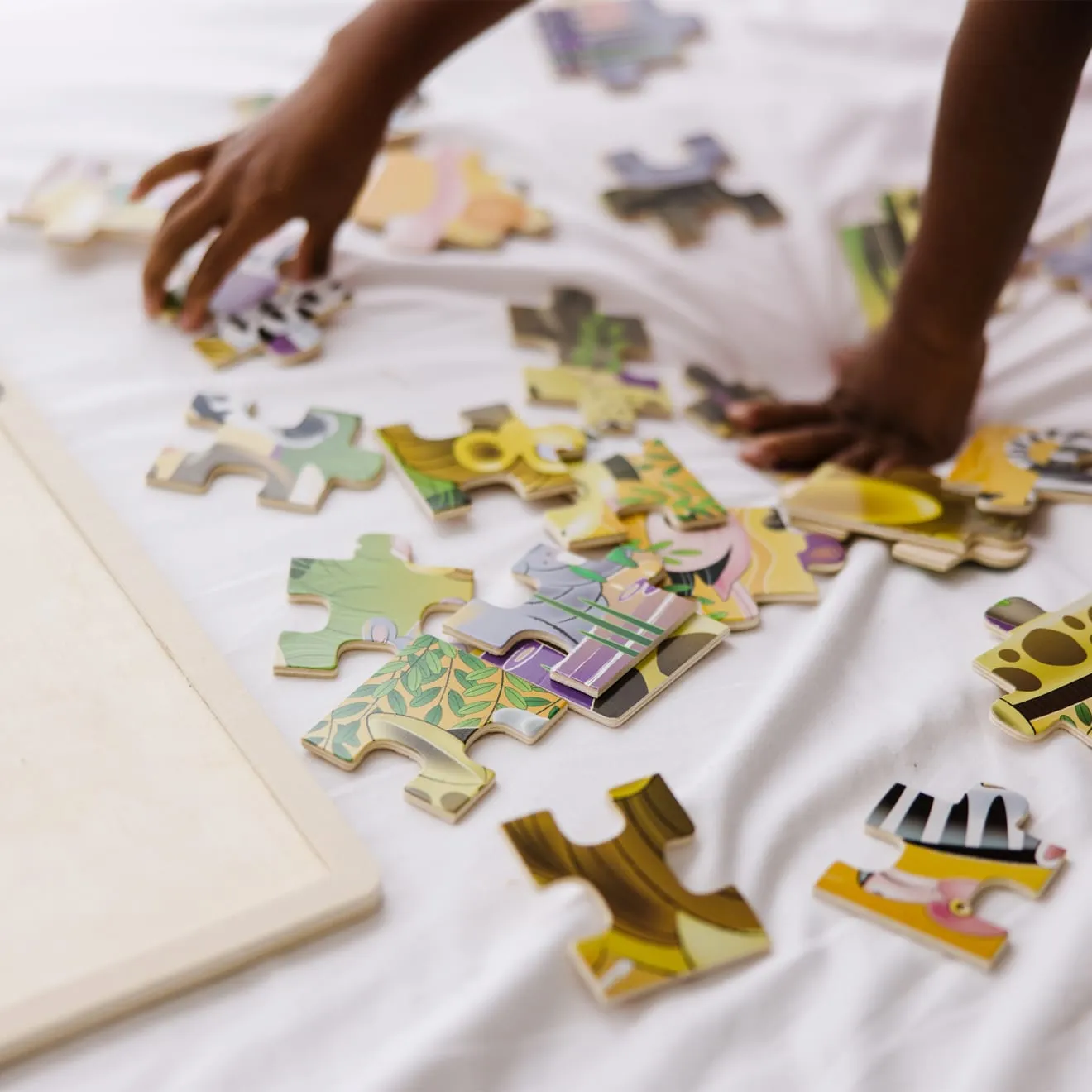 Melissa & Doug African Plains Holzpuzzle 24 Teile Savanne
