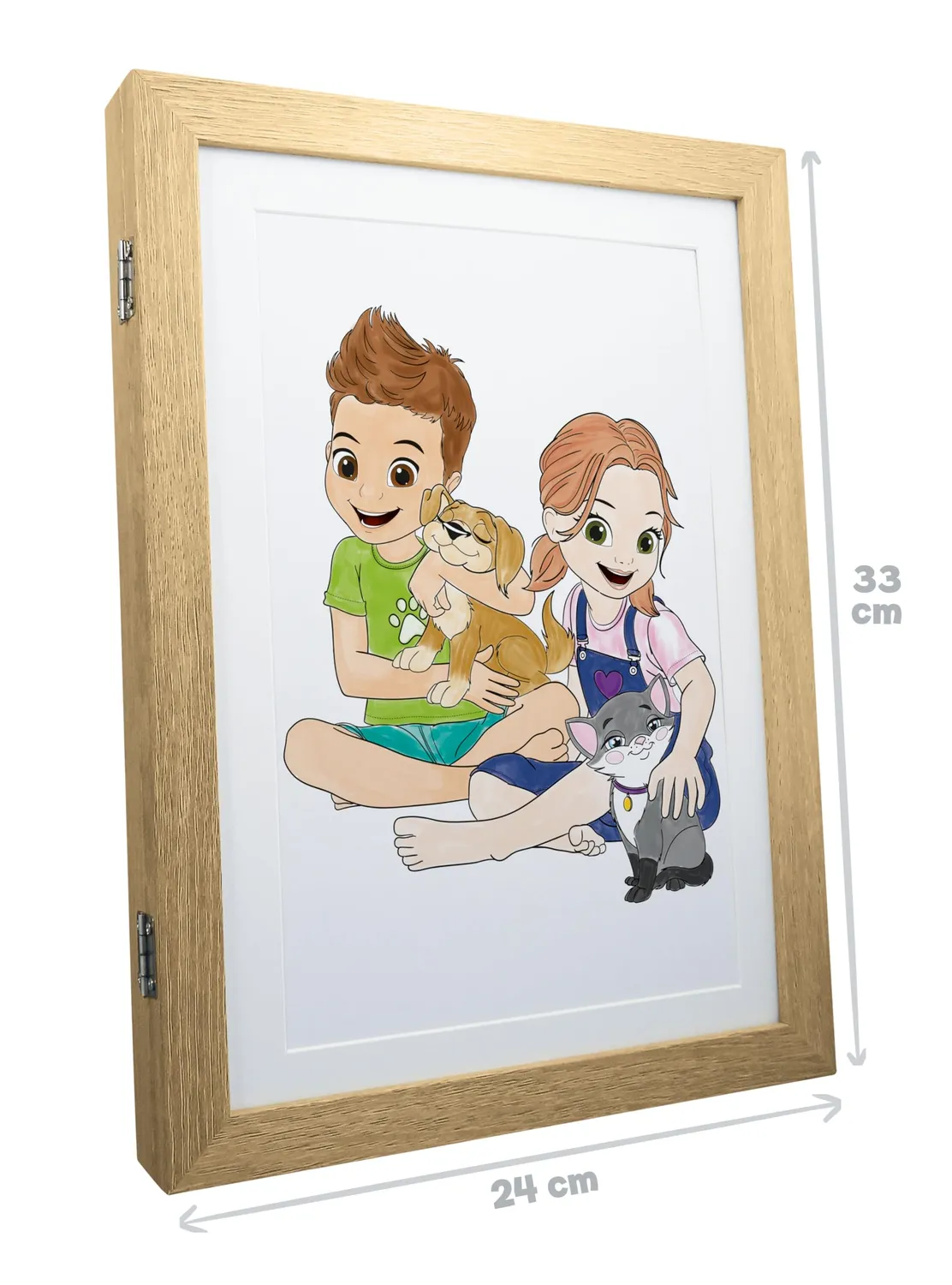 Buki Kinderkunst FK013 Bilderrahmen A4 weiß für 50 Bilder