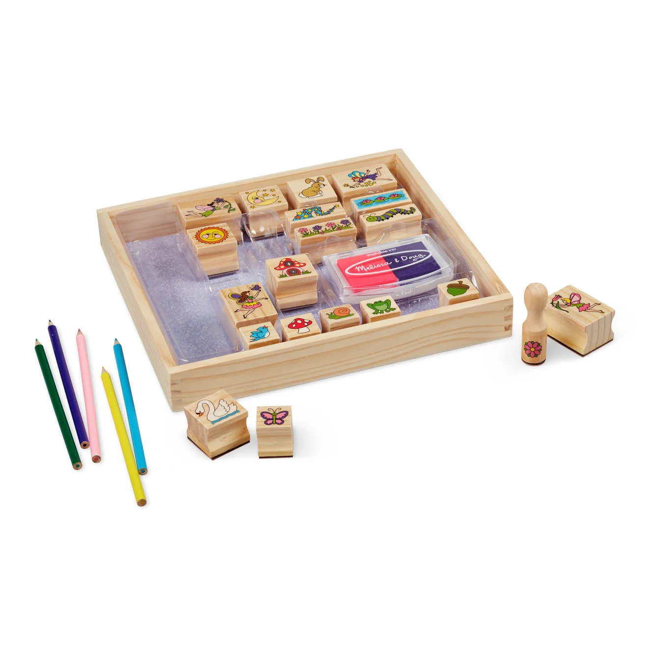 Melissa & Doug Stamp-a-Scene Stempelset Feengarten 20 Stempel