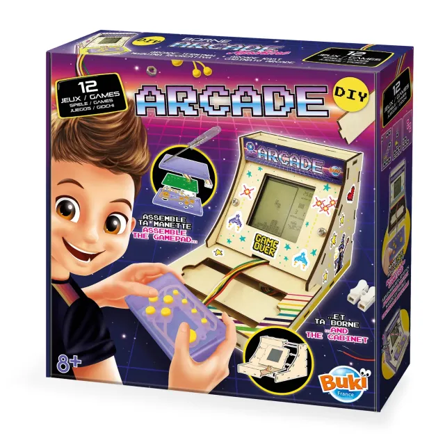 Buki 2167 Arcade-Terminal Bausatz mit 12 Spielen