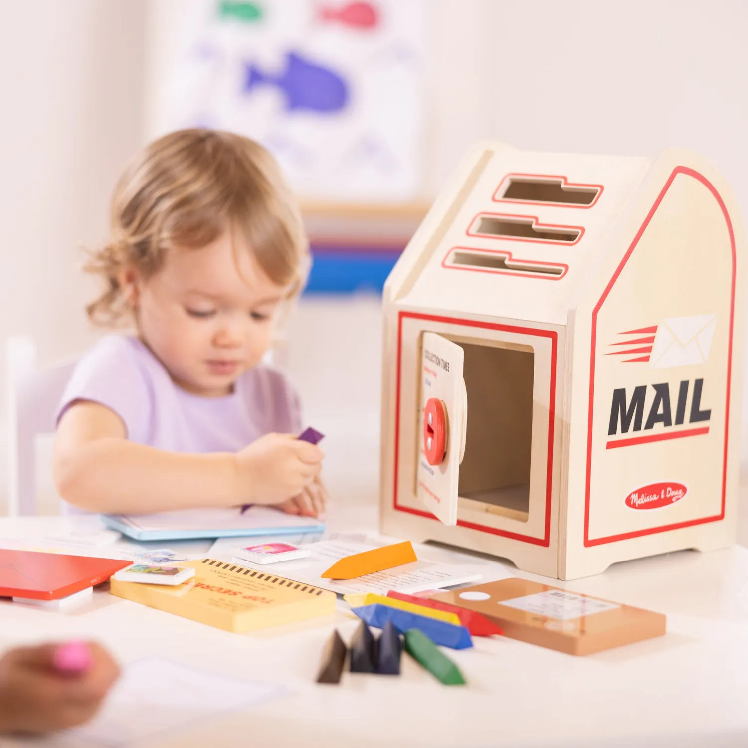 Melissa & Doug Stamp and Sort Mailbox Briefkasten Holz Set