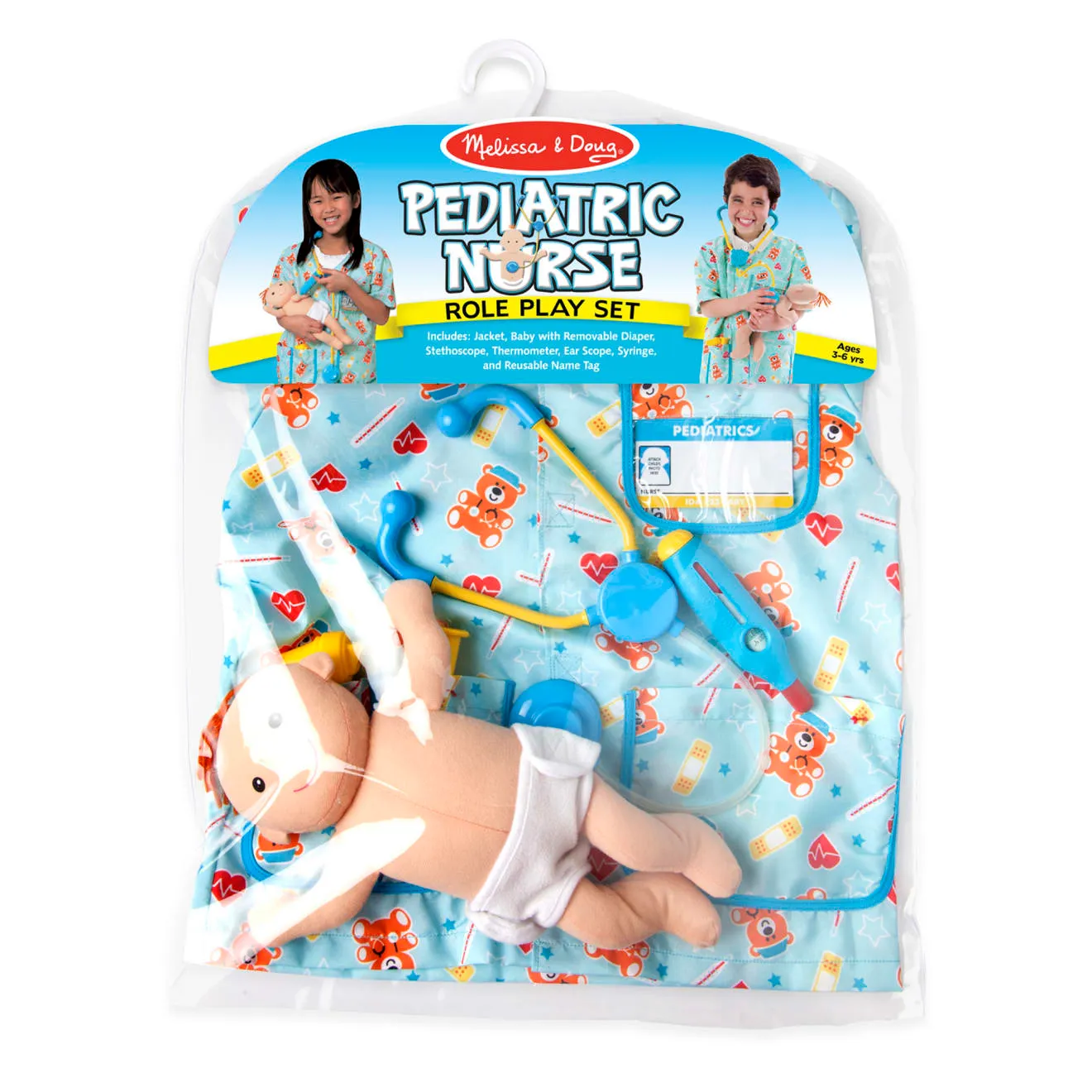 Melissa & Doug Pediatric Nurse Rollenspiel-Kostümset mit Puppe