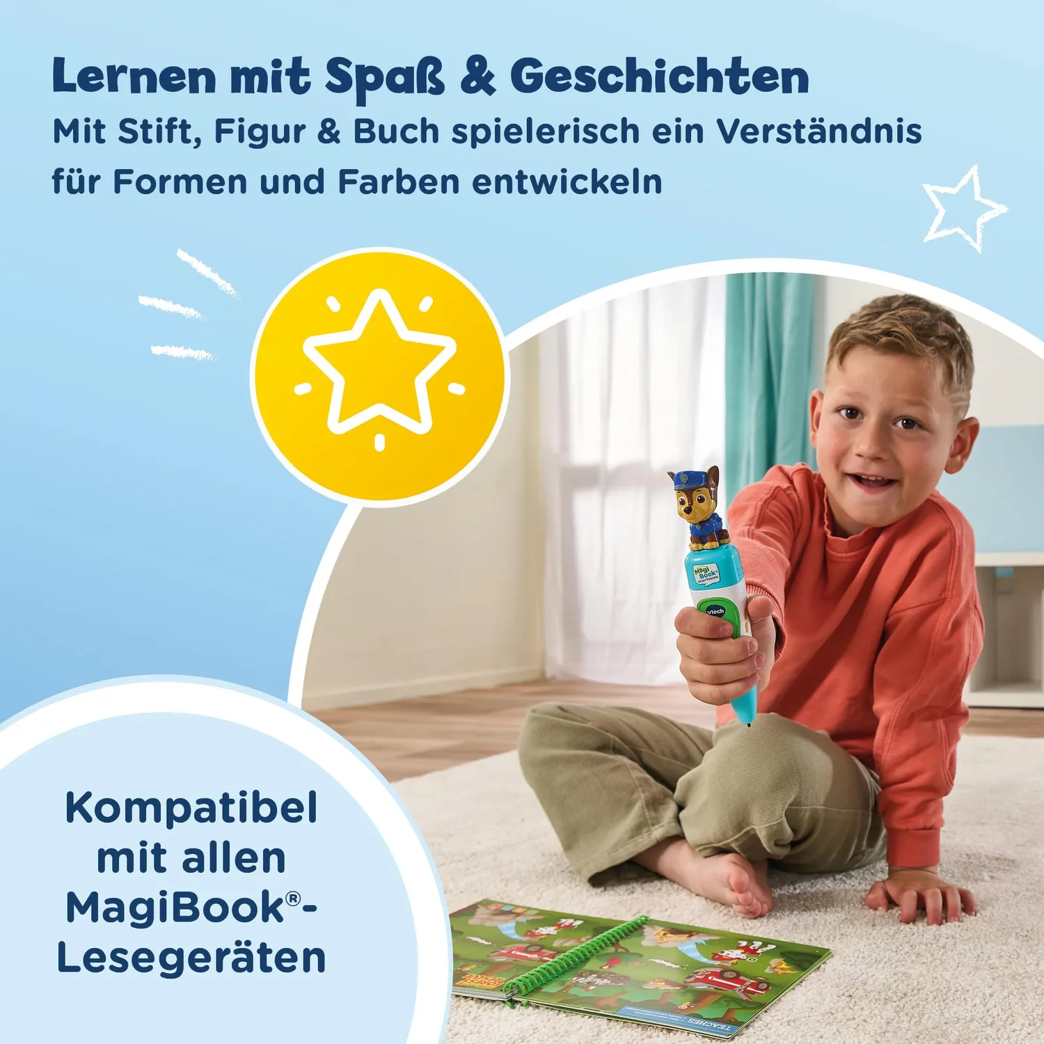 VTech MagiBook PAW Patrol Buch Lernstufe 2 Chase 4-6 Jahre
