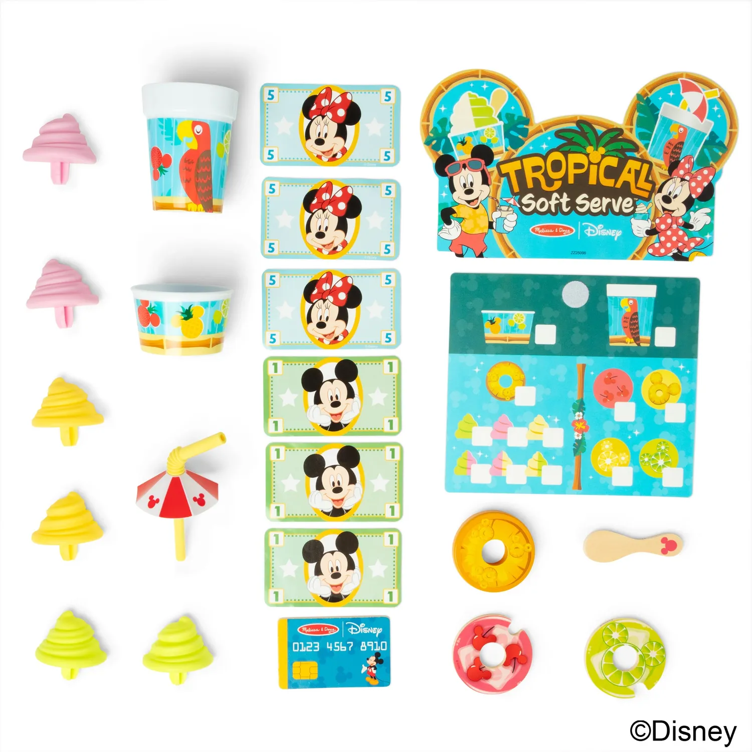 Melissa & Doug Disney Tropical Soft Serve Eis-Set Holz 23-tlg