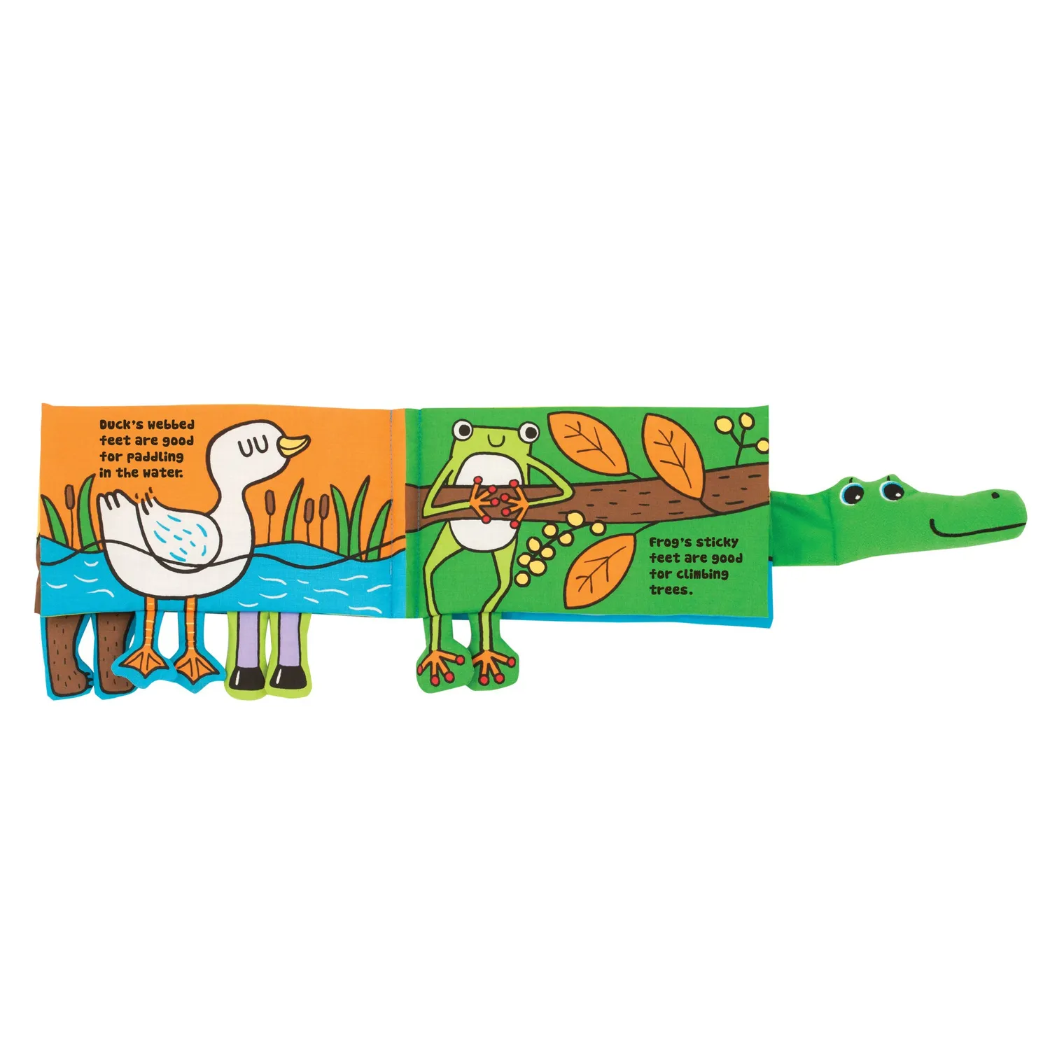 Melissa & Doug Whose Feet Stoffbuch für Babys waschbar
