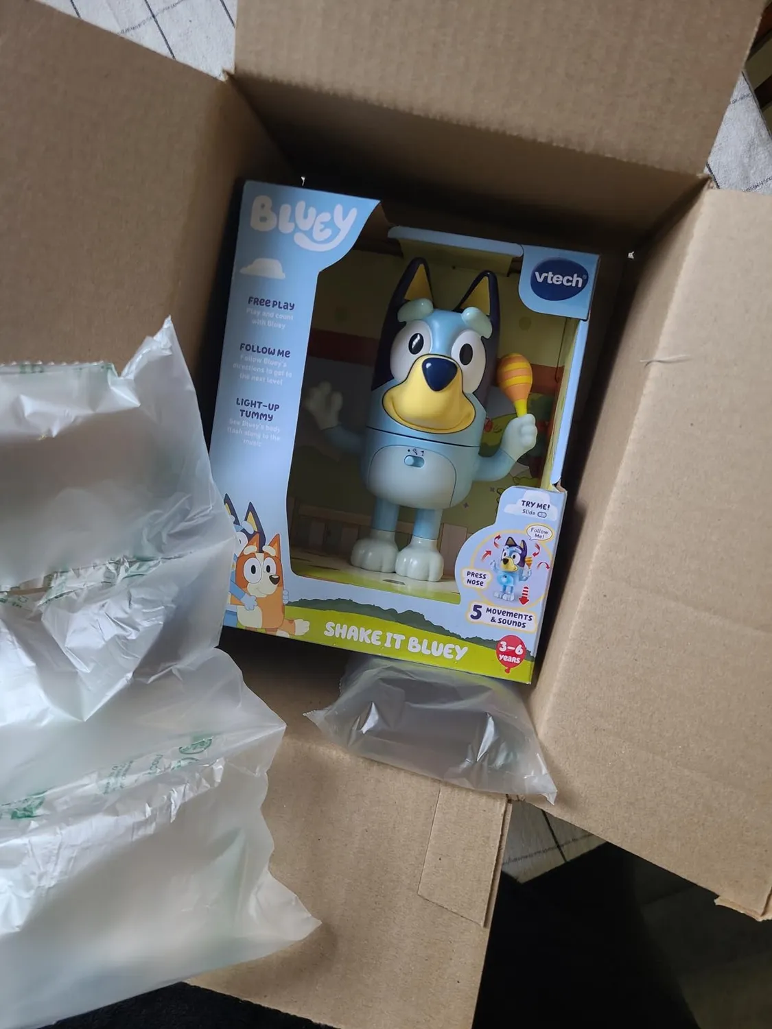 VTech Shake It Bluey Tanzfigur interaktiv mit Licht 3-6 Jahre