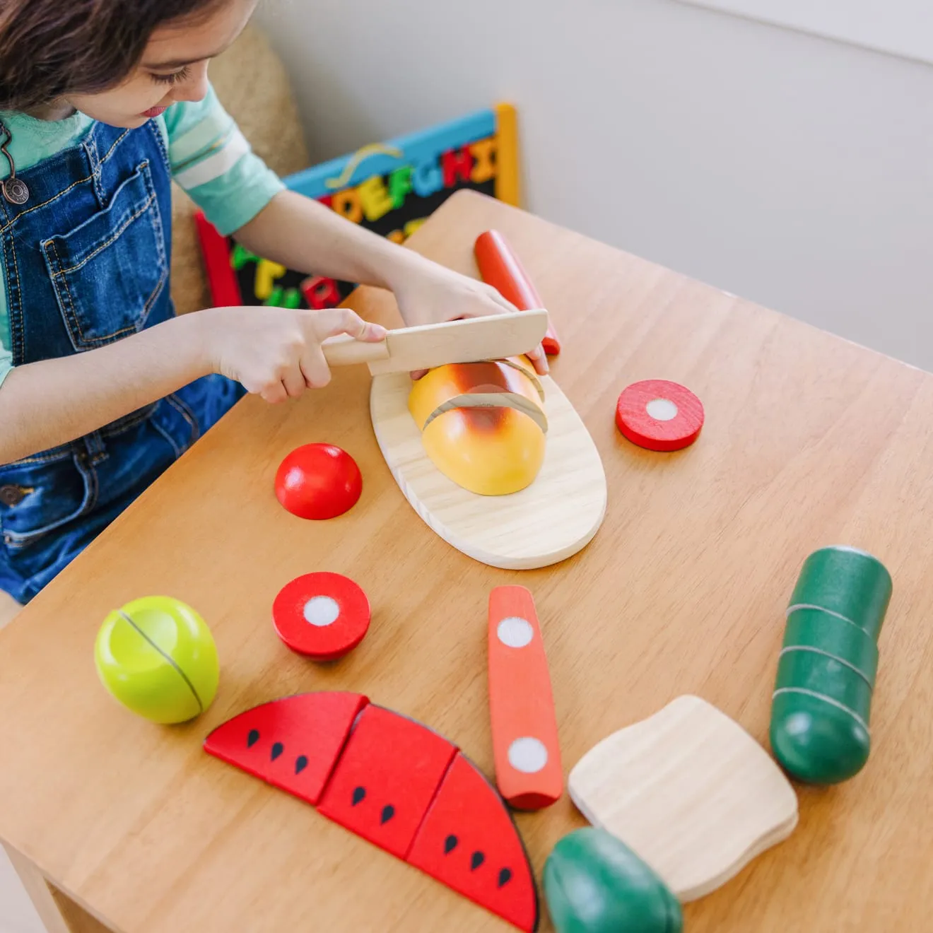 Melissa & Doug Cutting Food Schneideessen Holz 8-teilig