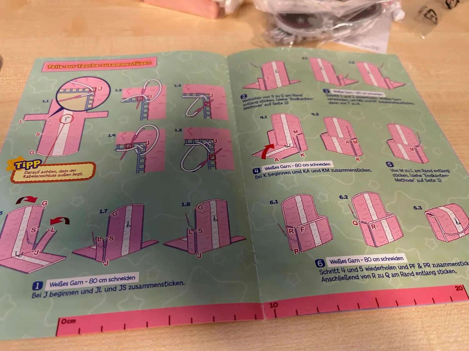 VTech Kid'Couture Einhorn-Handtasche DIY-Stickset mit Licht