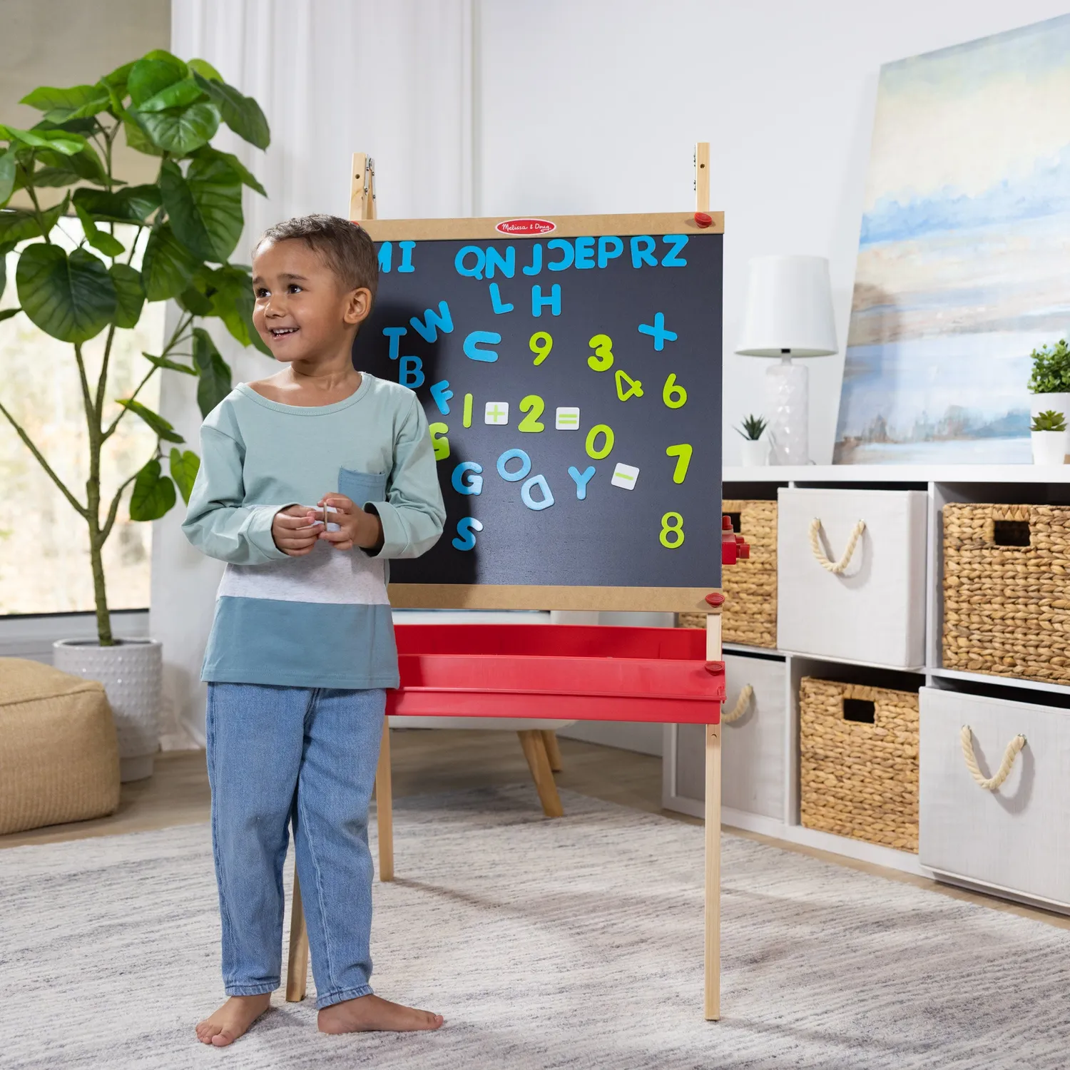 Melissa & Doug Deluxe Magnetic Standing Art Easel Staffelei Holz magnetisch