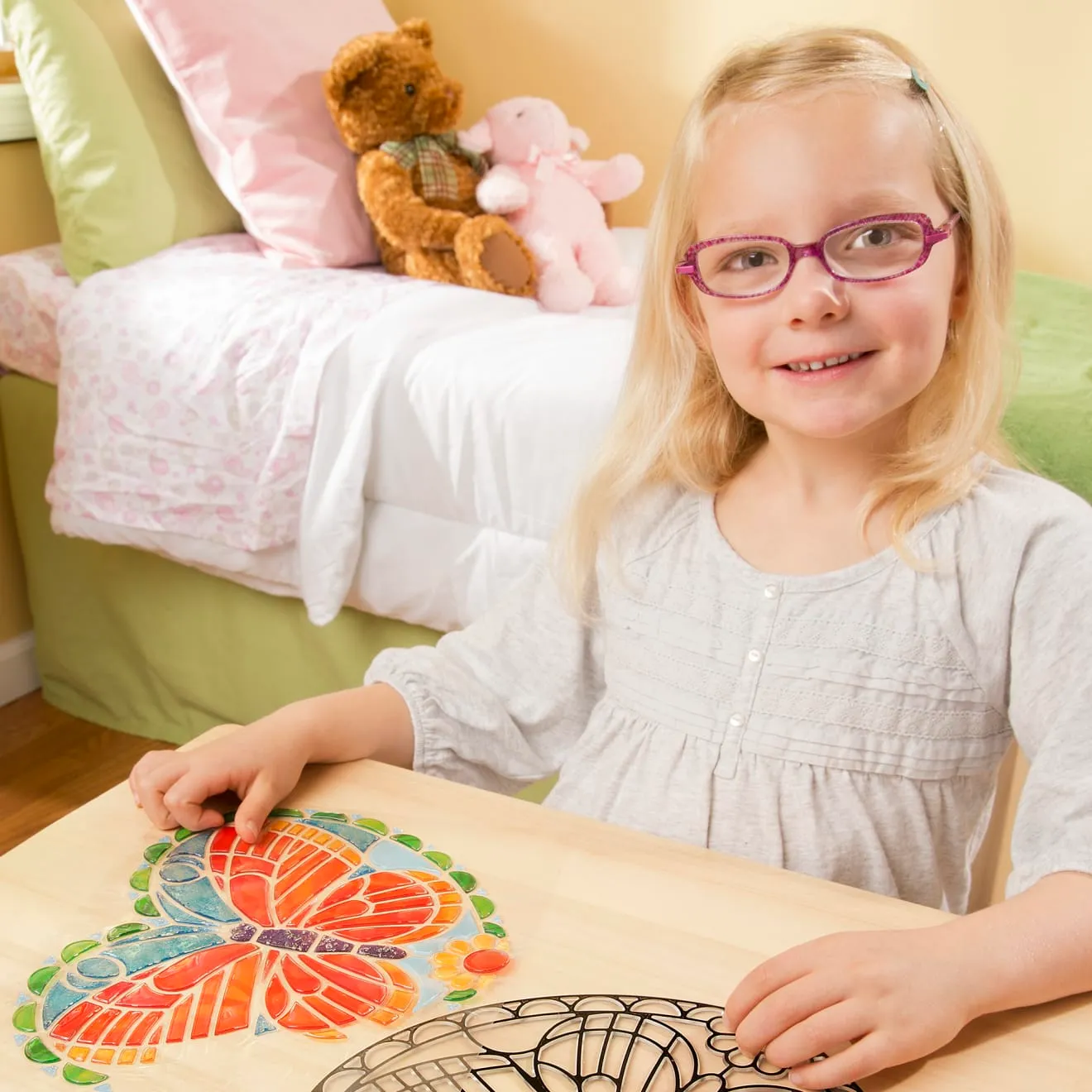 Melissa & Doug Stained Glass Schmetterling Bastelset
