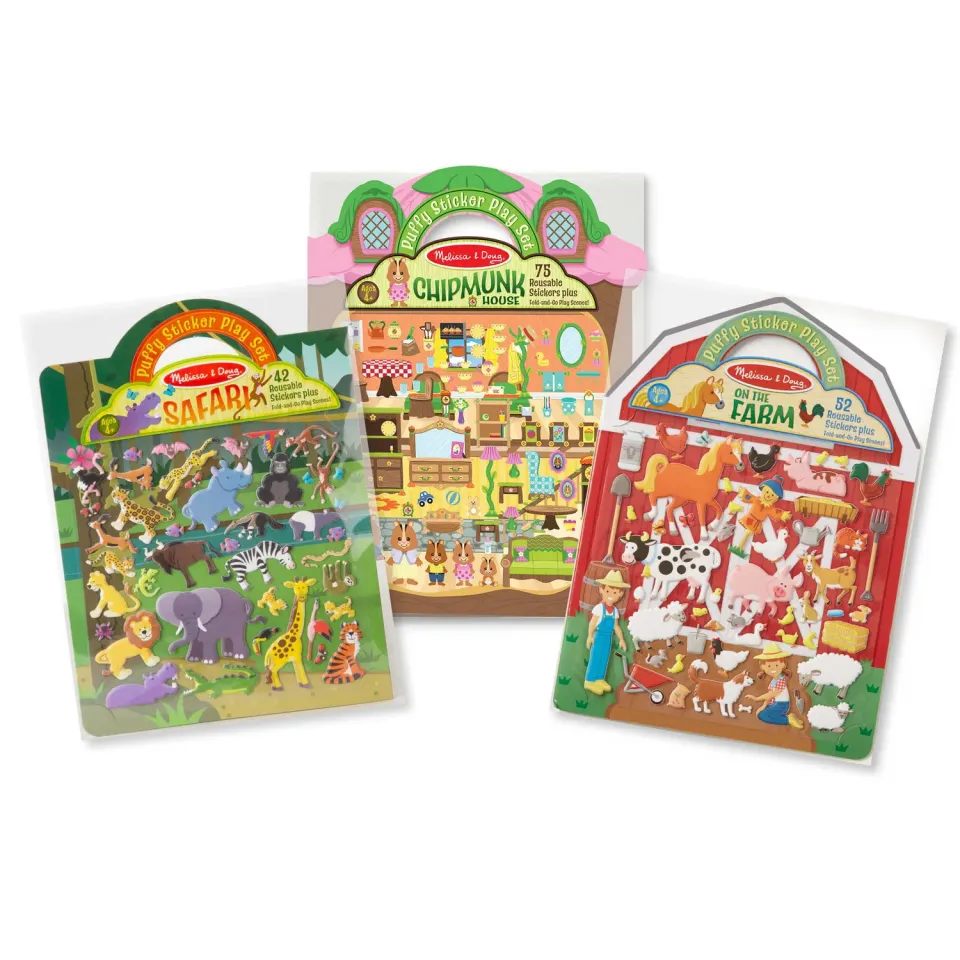 Melissa & Doug Puffy Sticker Play Set 3er Stickerbuch