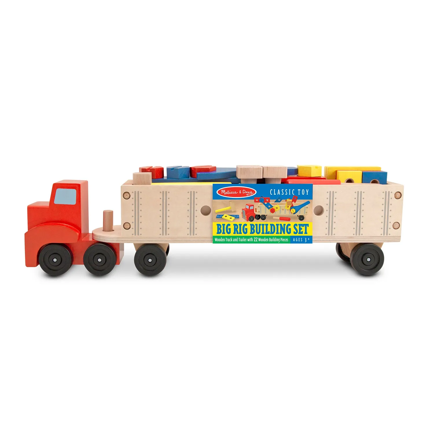 Melissa & Doug Big Rig Bauset Holz-LKW 22 Teile ab 3 Jahre