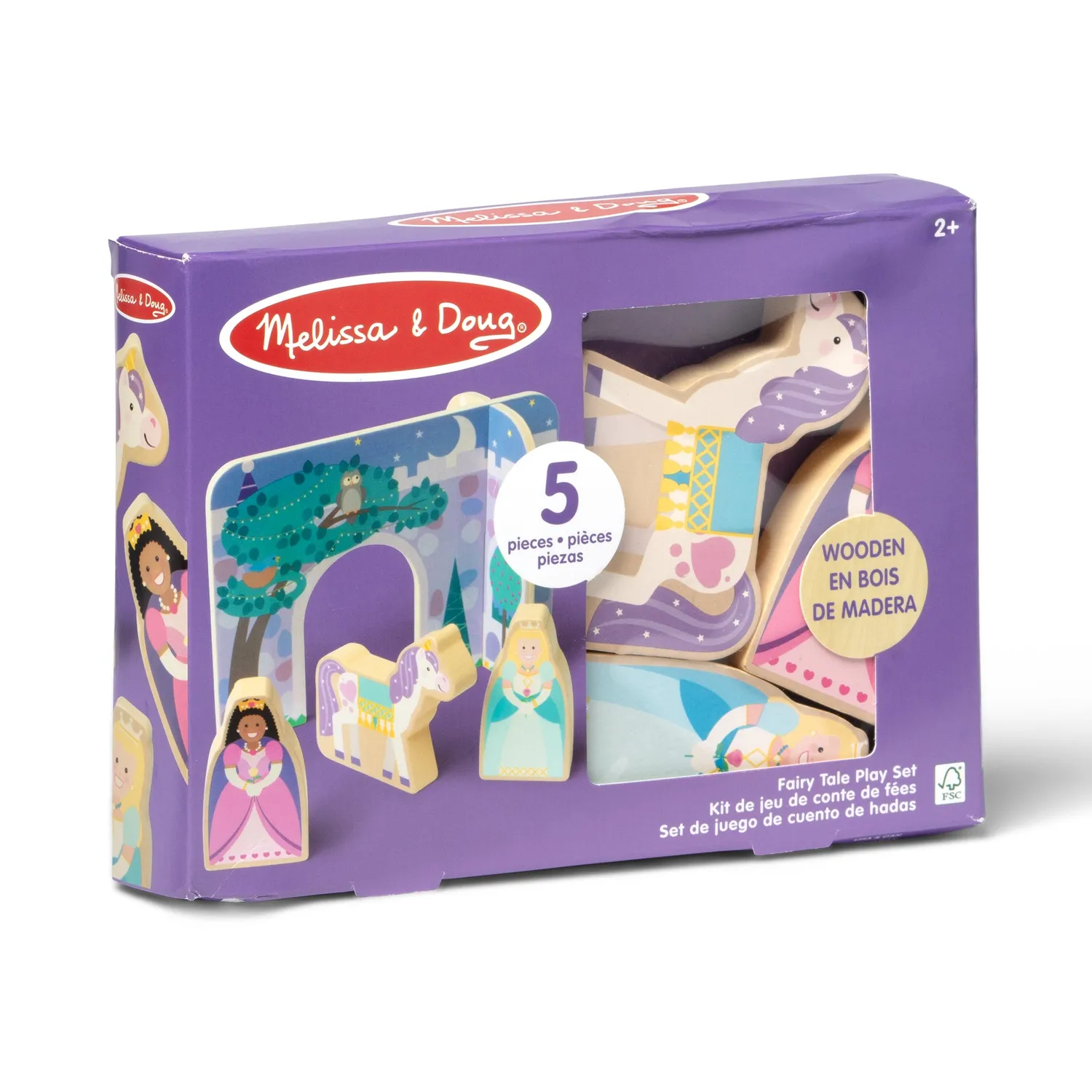 Melissa & Doug Wooden Fairy Tale Spielset Schloss Holz