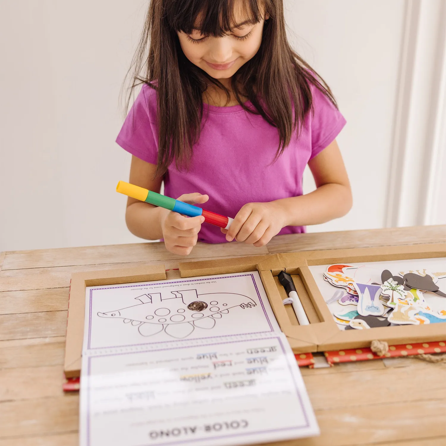 Melissa & Doug Natural Play Dinosaurier Mal- und Magnetset