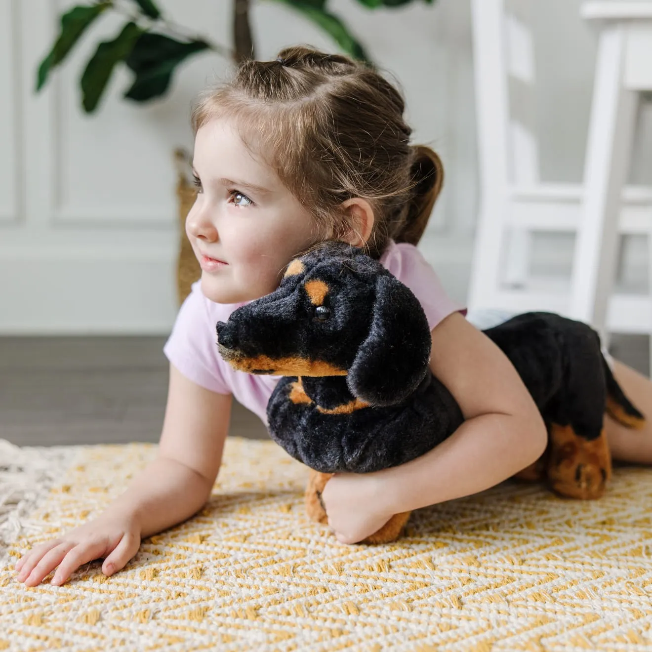Melissa & Doug Dachshund Hund Plüschtier Dackel braun