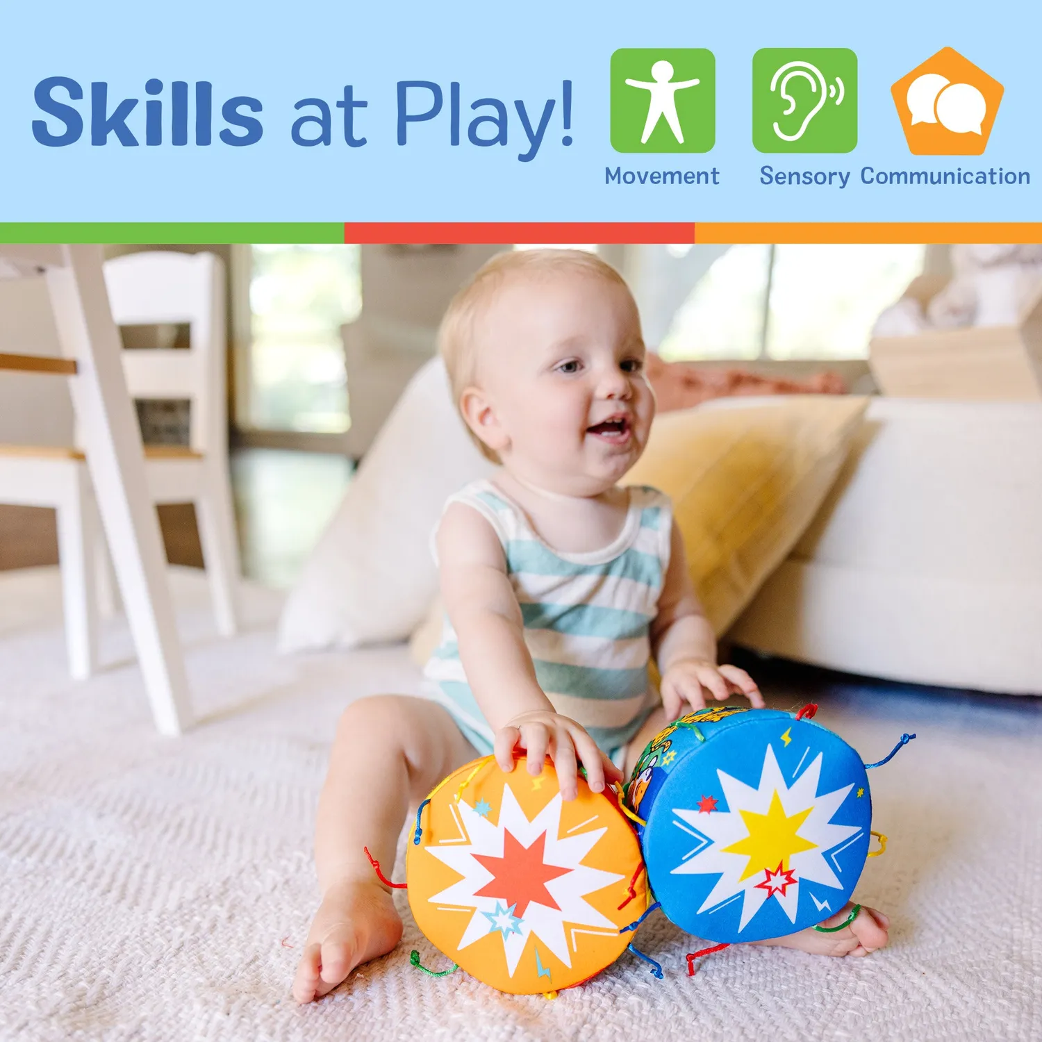 Melissa & Doug K's Kids Musical Bongos Babytrommel Stoff