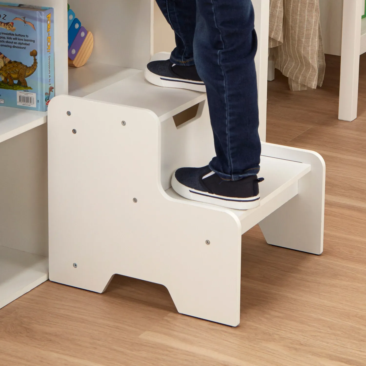 Melissa & Doug Tritthocker Holz Weiß 2 Stufen bis 45 kg