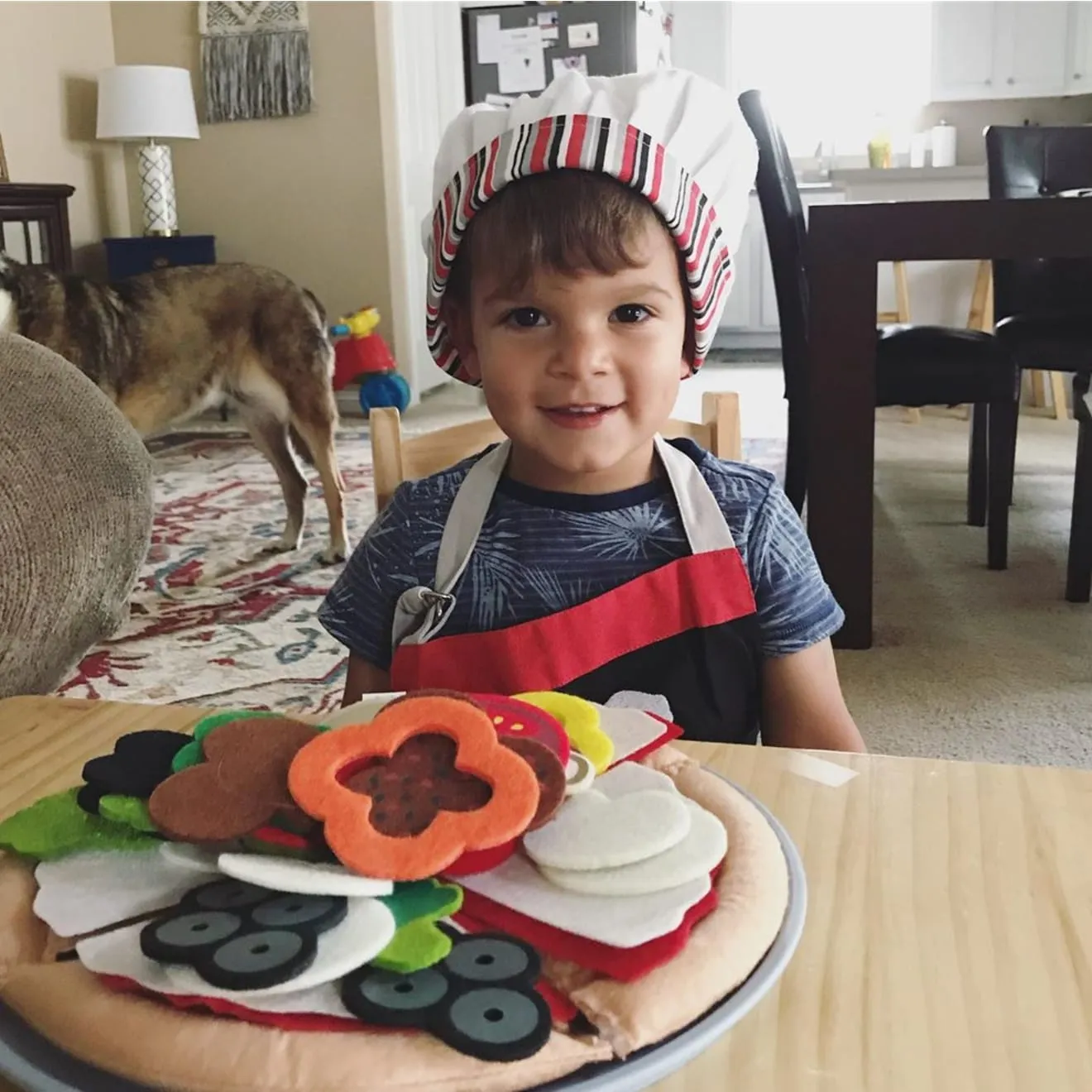Melissa & Doug Felt Play Food Pizza Set Spielessen 42-tlg Filz