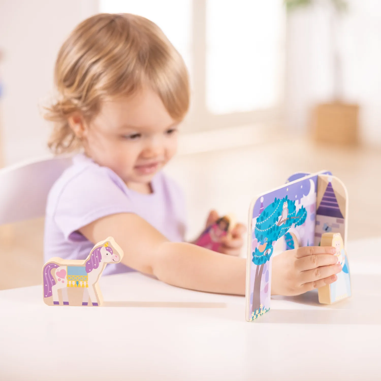 Melissa & Doug Wooden Fairy Tale Spielset Schloss Holz