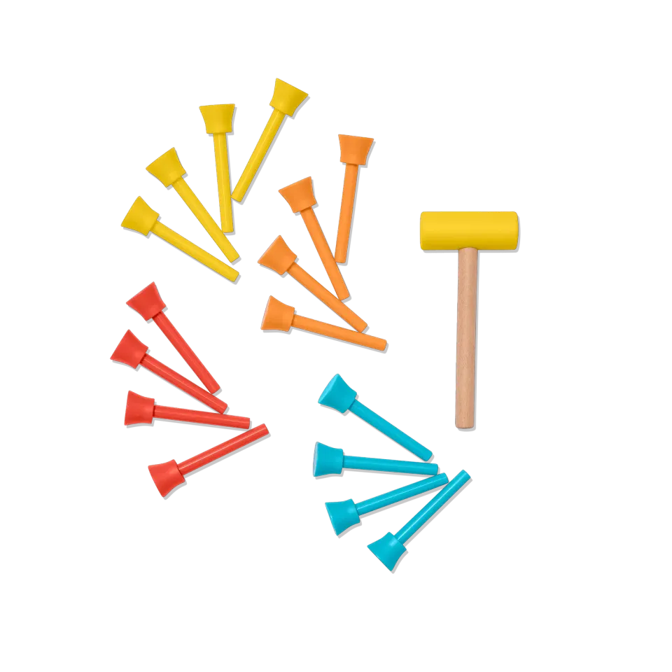 Lovevery Match & Tap Pegs Steckstifte Hammer