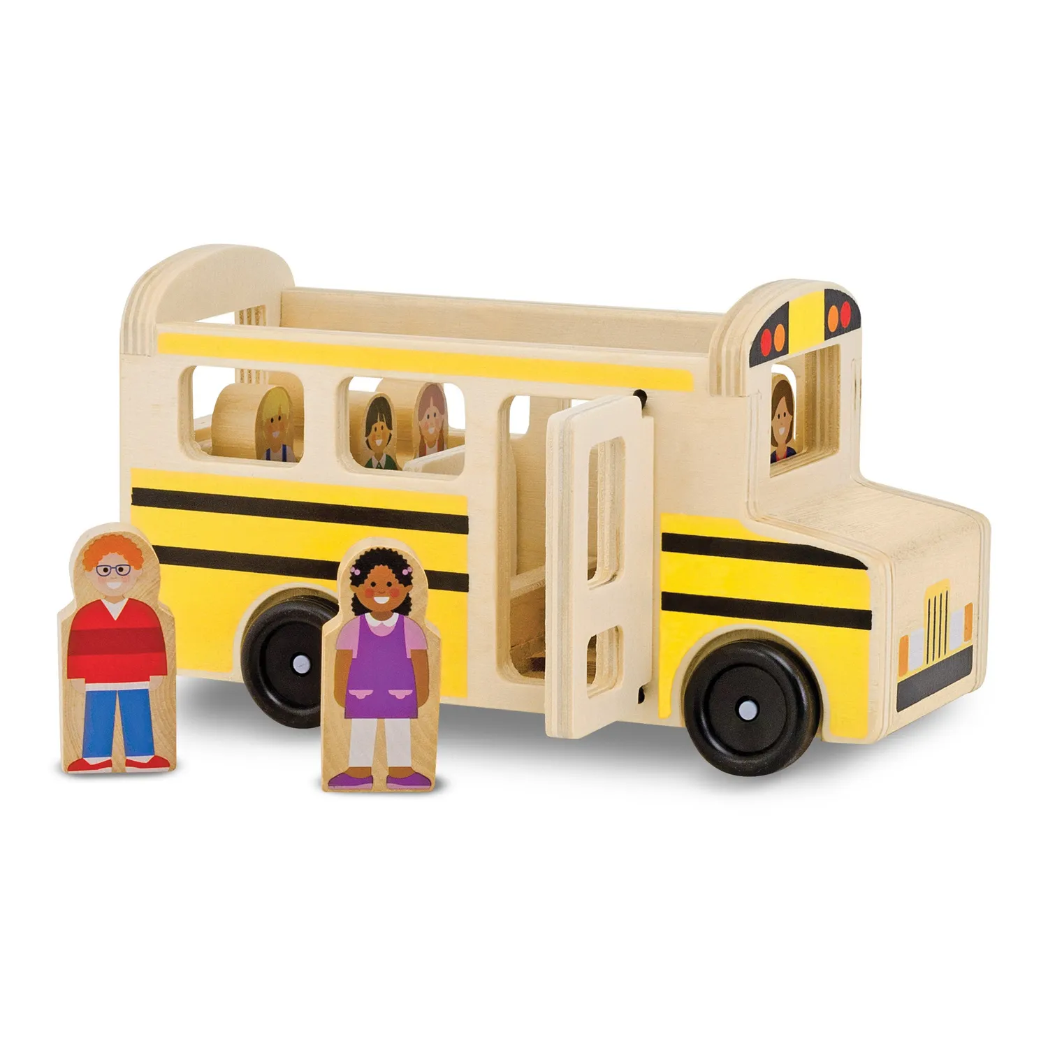 Melissa & Doug Wooden School Bus Schulbus Holz 8-teilig