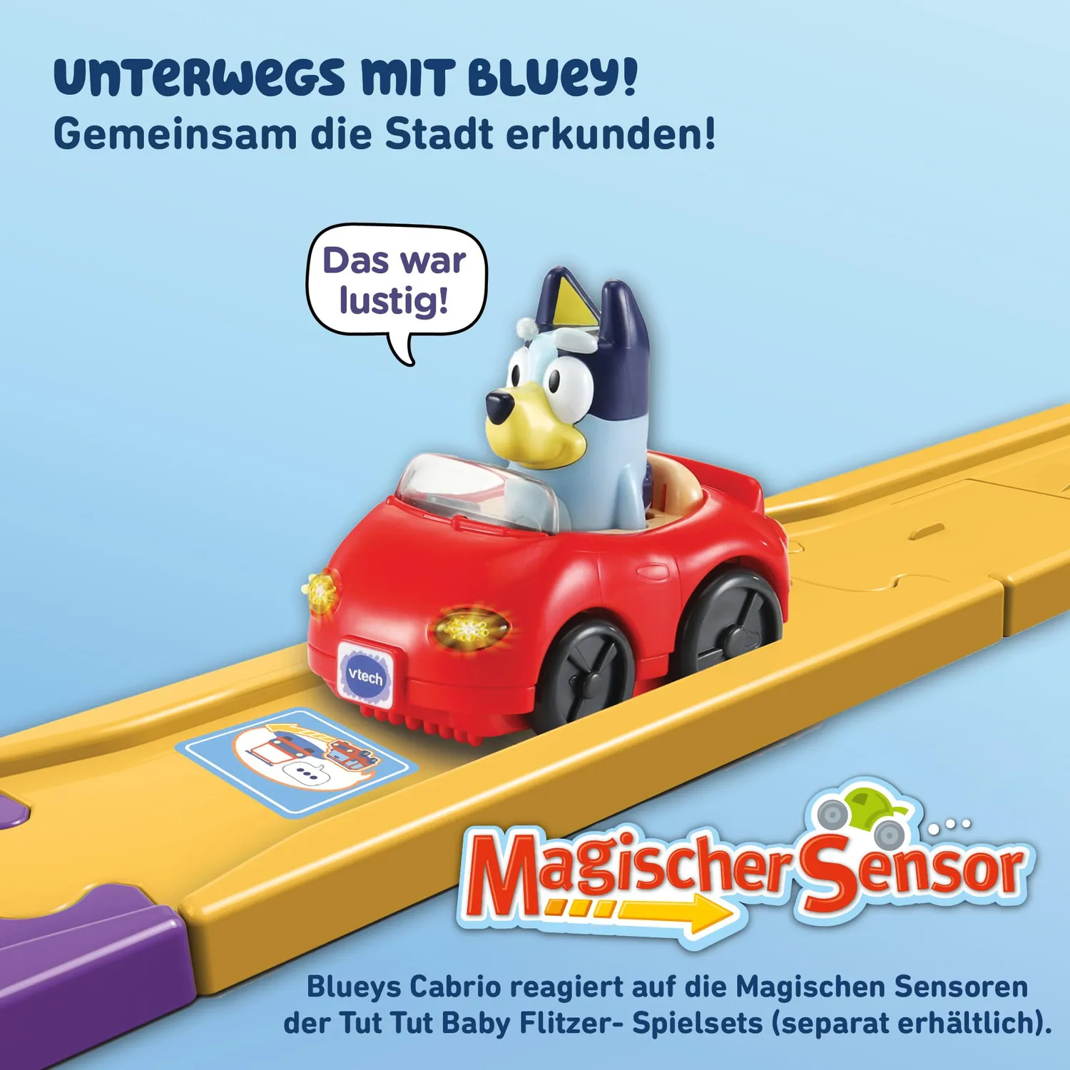 VTech Tut Tut Blueys Cabrio Spielauto mit Musik 1-5 Jahre